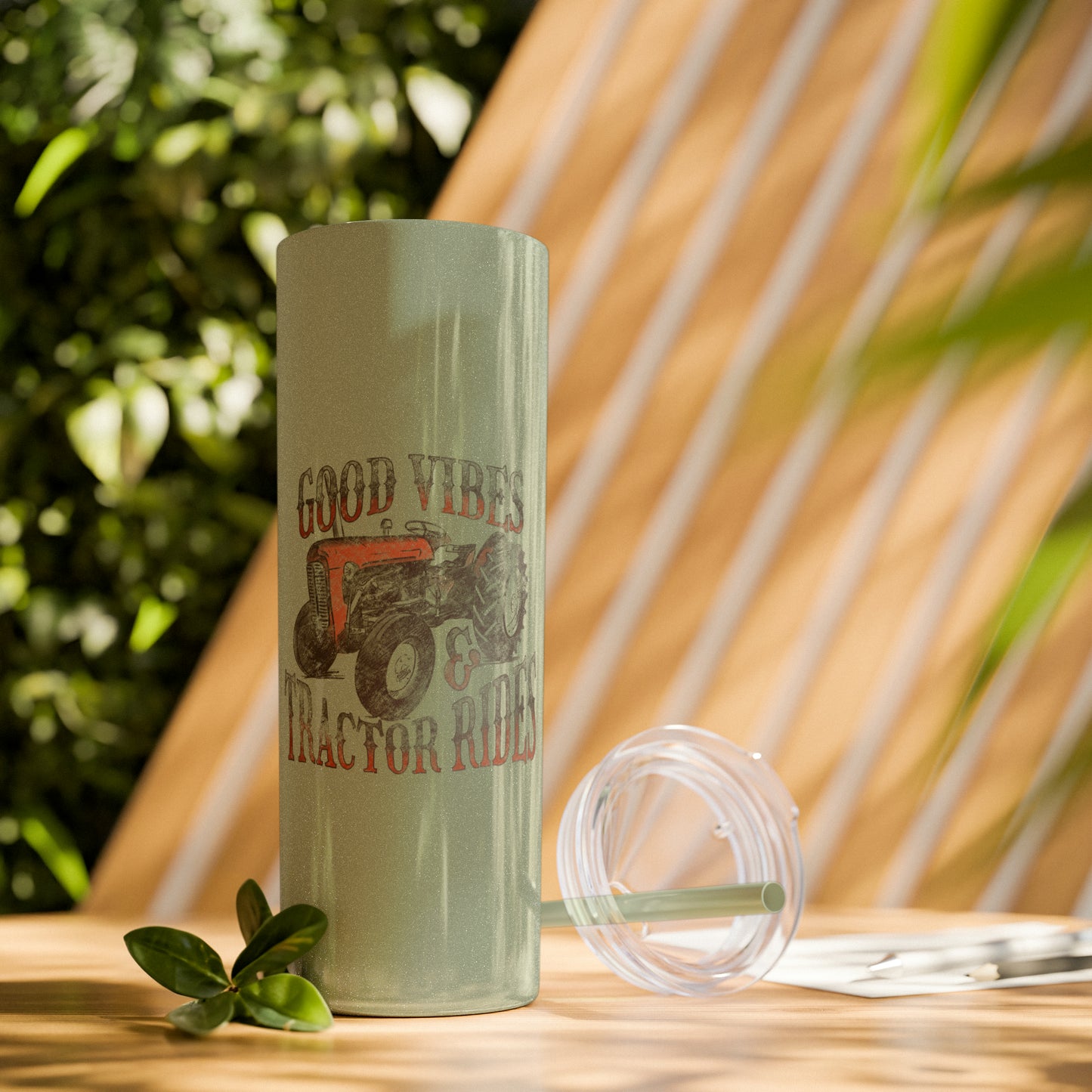 Country Cow Print Skinny Tumbler with Straw, 20oz