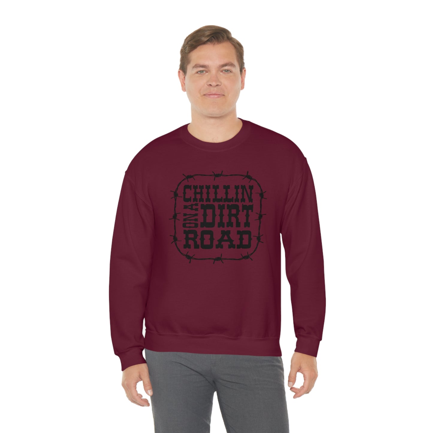 "Chillin' on a Dirt Road" - Unisex Heavy Blend™ Crewneck Sweatshirt