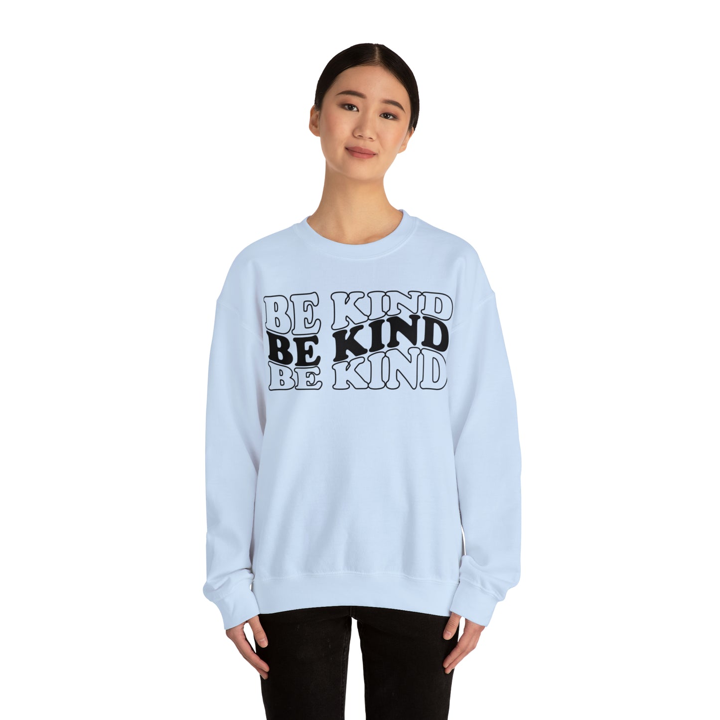 Be Kind Black Logo Unisex Heavy Blend™ Crewneck Sweatshirt