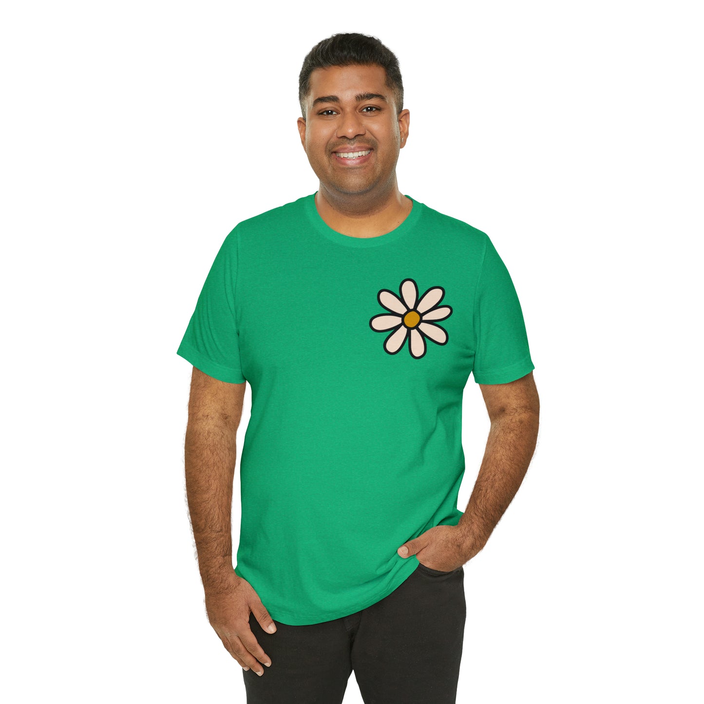 Distressed Daisy Love Like Jesus - Front and Back Design - T-Shirt
