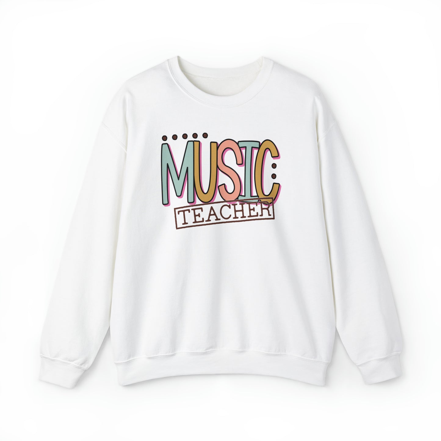 Vintage Multi-Colored Technology Teacher Lined Heavyweight Crewneck Sweatshirt