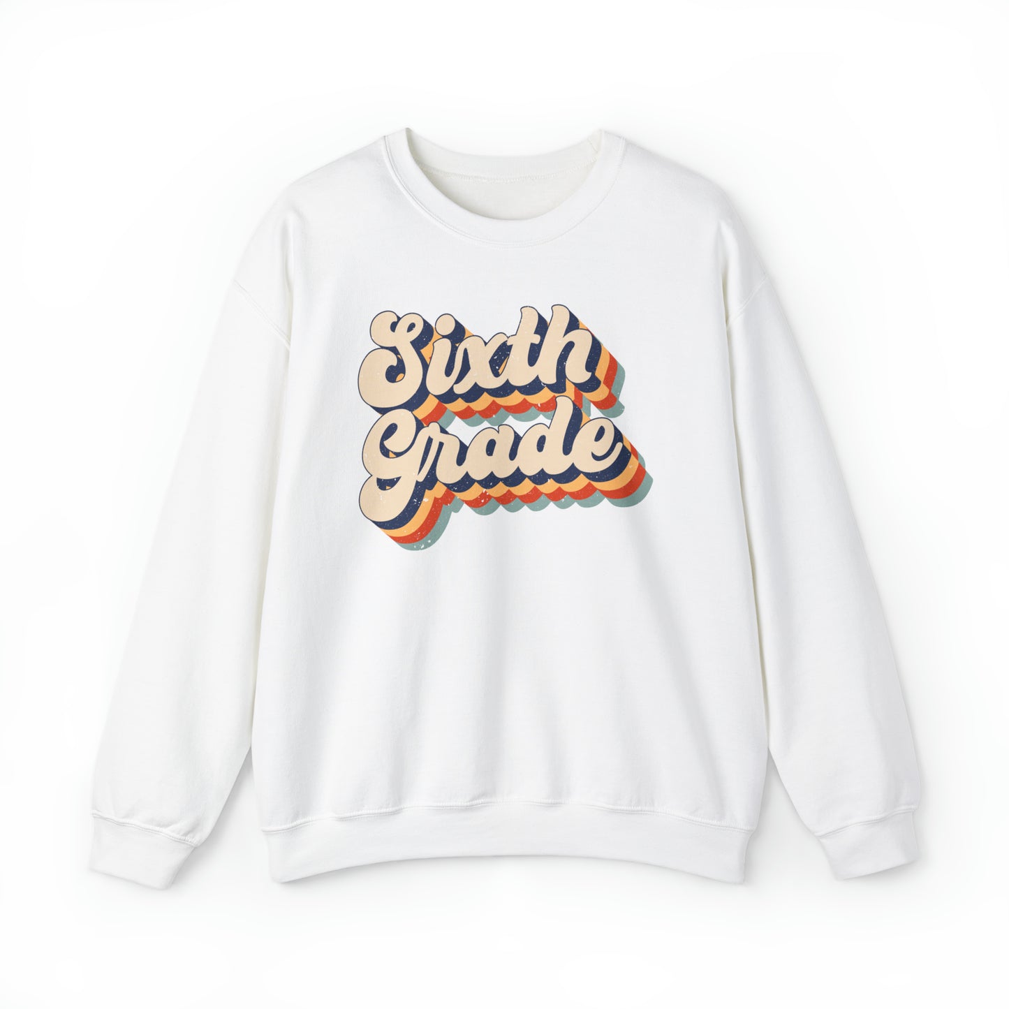 Retro Sixth Grade Unisex Heavy Blend™ Crewneck Sweatshirt