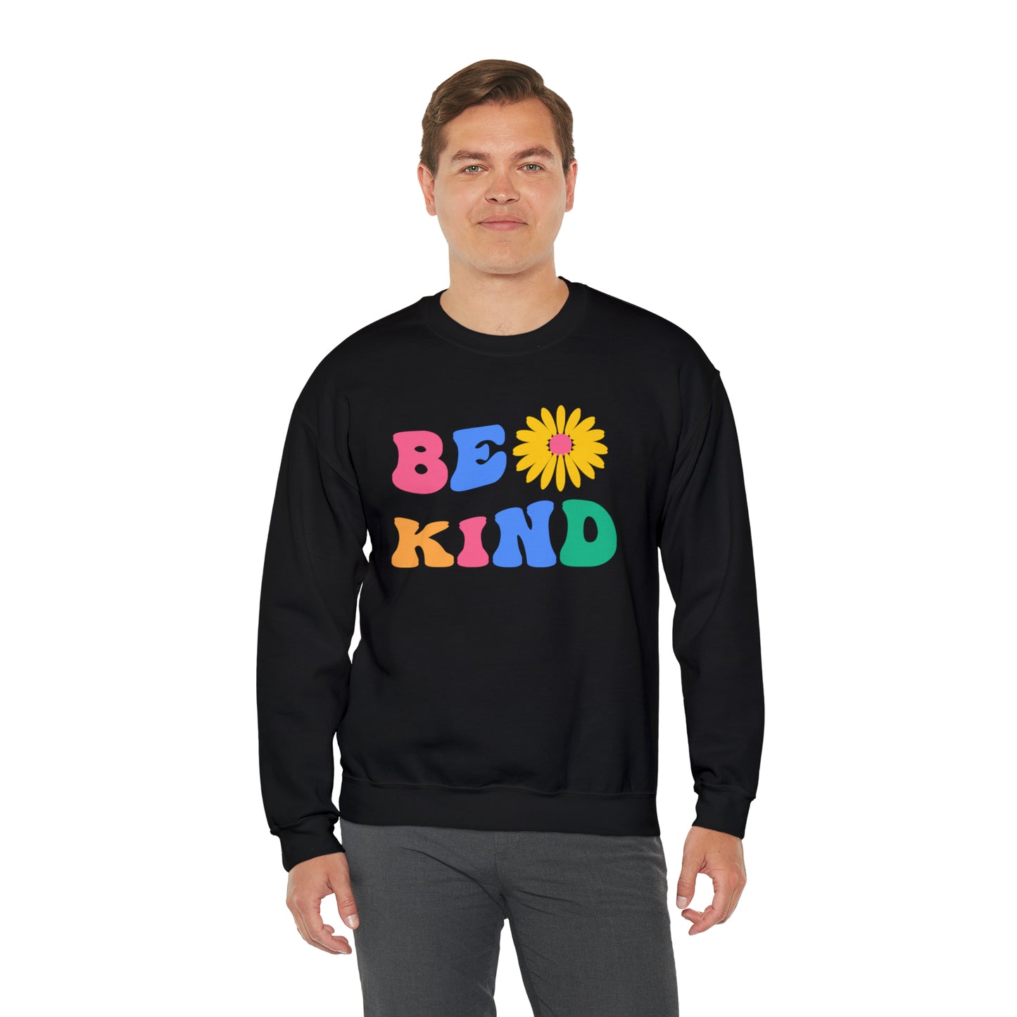 Be Kind Retro Warm Colored Unisex Heavy Blend™ Crewneck Sweatshirt