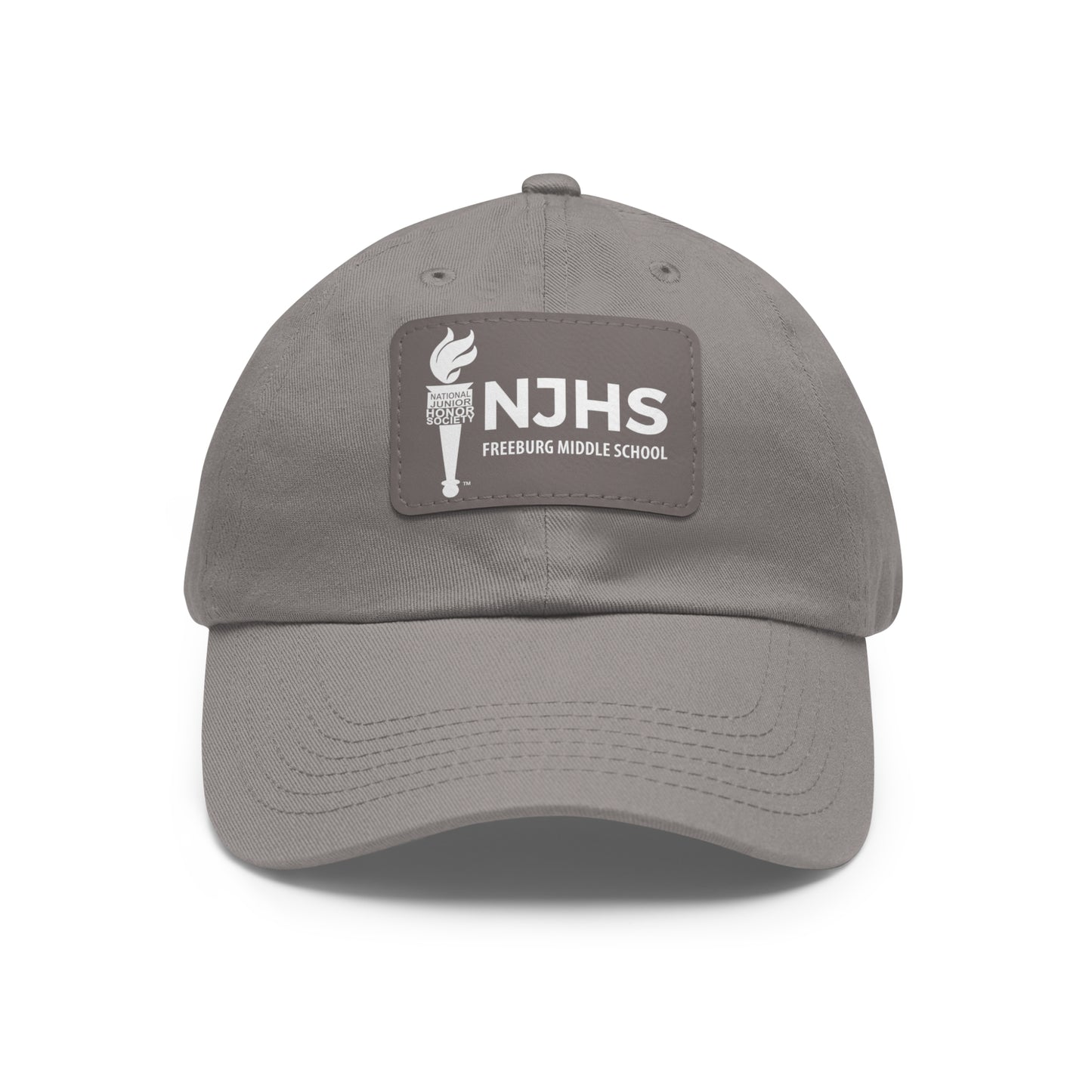 Freeburg Middle School White Torch Hat with Leather Patch