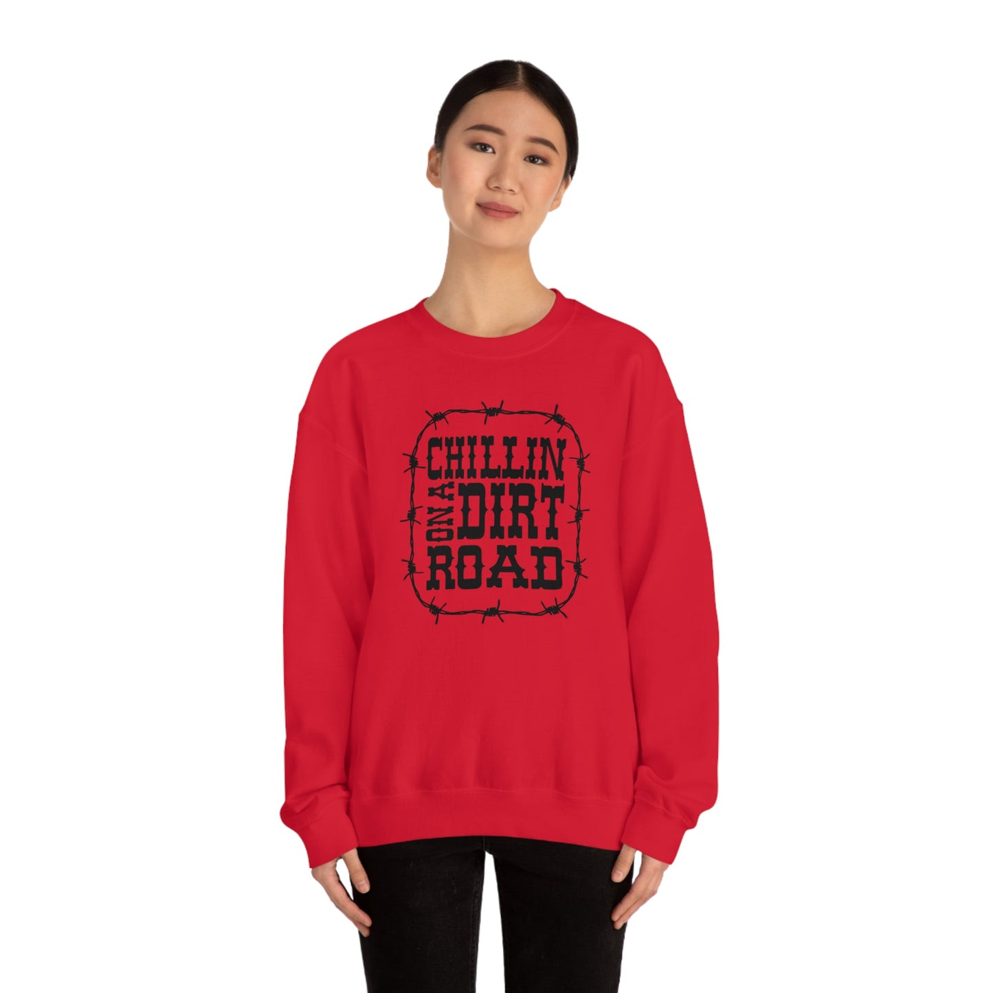 "Chillin' on a Dirt Road" - Unisex Heavy Blend™ Crewneck Sweatshirt
