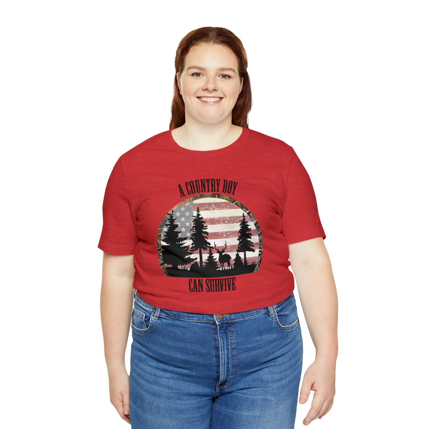 "A Country Boy Can Survive" Unisex Jersey Short Sleeve Tee