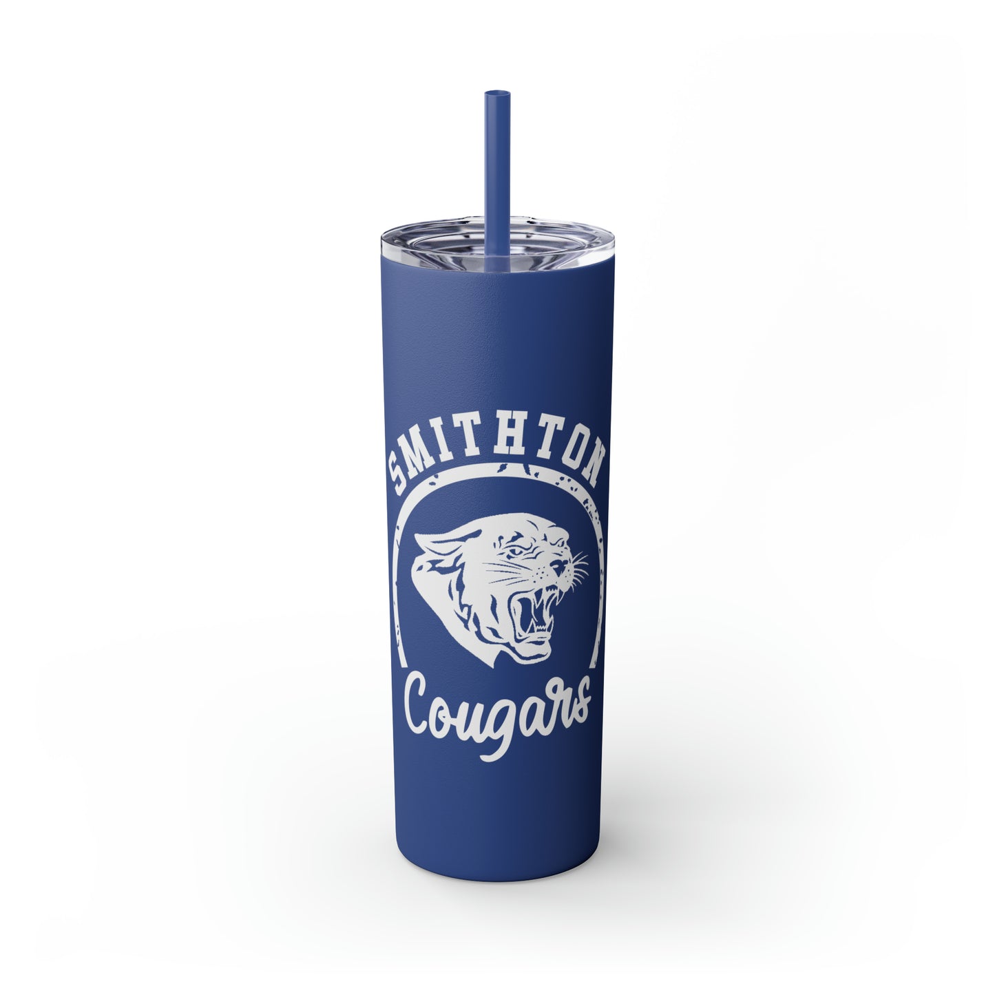 Smithton Cougars Skinny Tumbler with Straw, 20oz