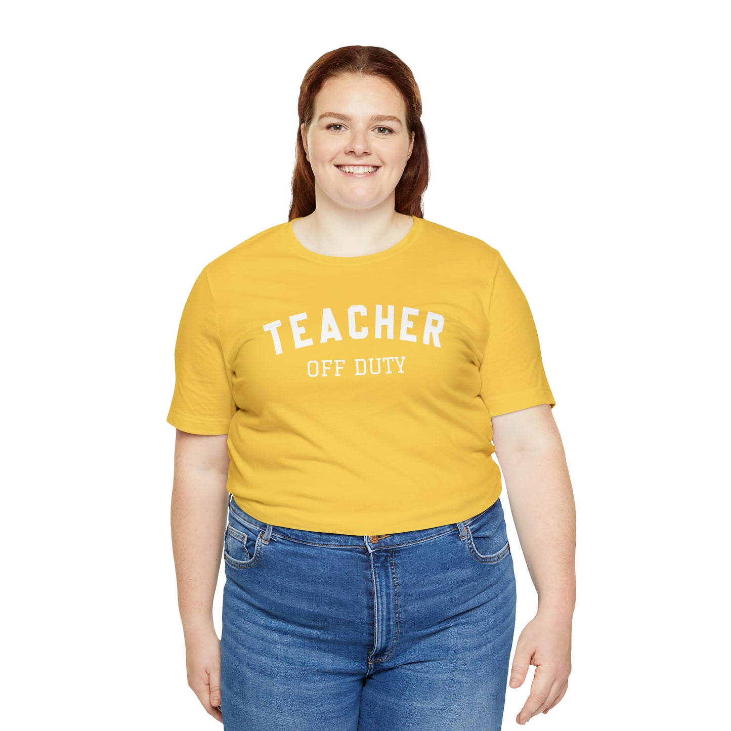 "Teacher Off-Duty" Unisex Jersey Short Sleeve Tee