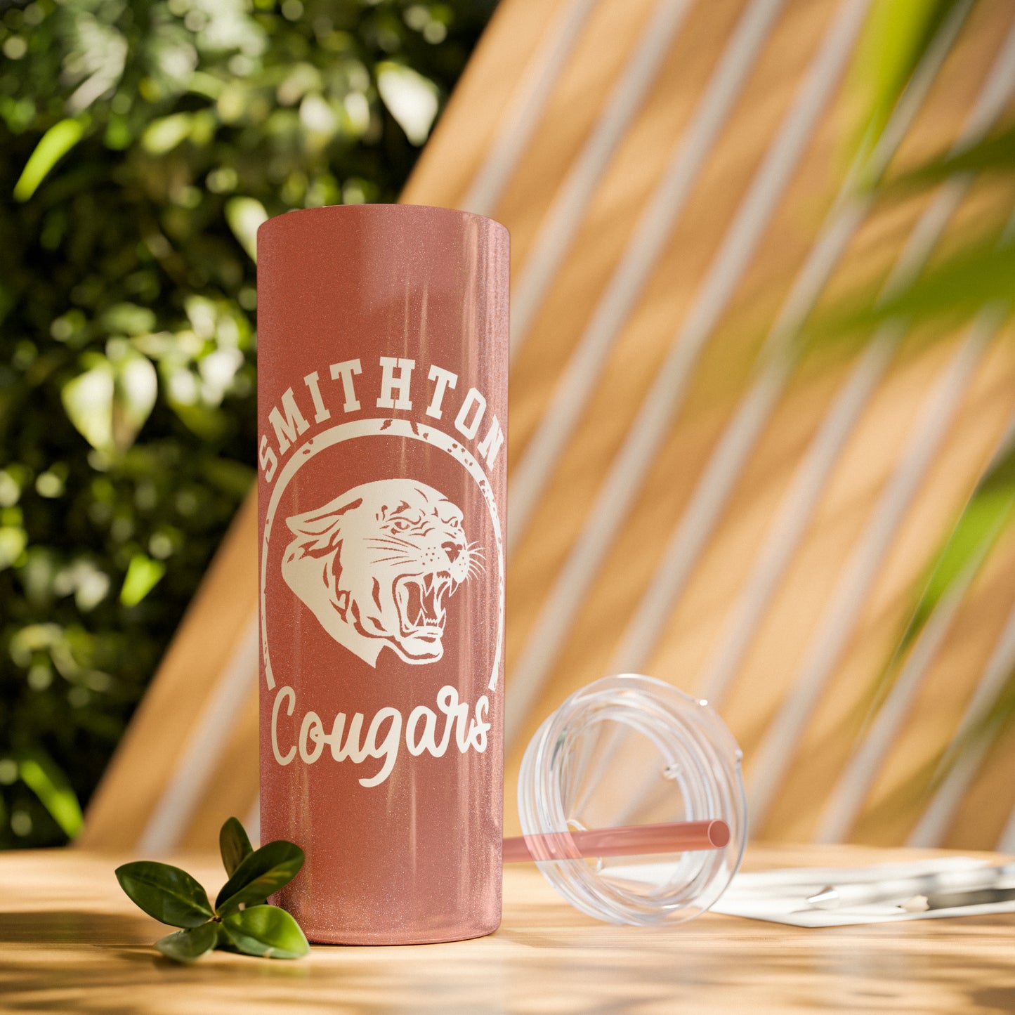 Smithton Cougars Skinny Tumbler with Straw, 20oz