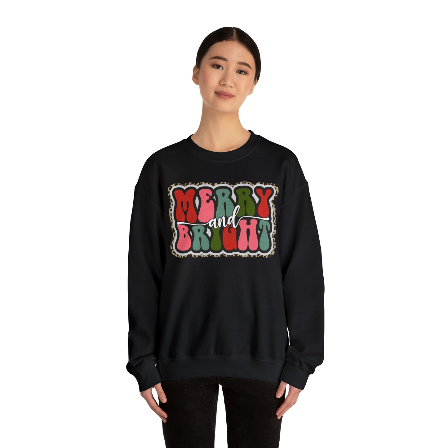 Merry and Bright Christmas Unisex Heavy Blend™ Crewneck Sweatshirt