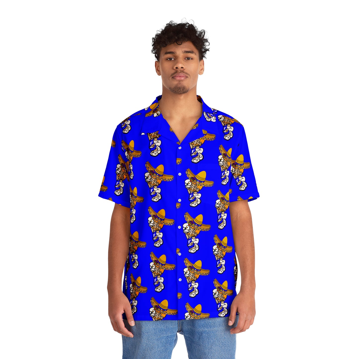 Freeburg Sombrero Midget Men's Hawaiian Shirt - Royal