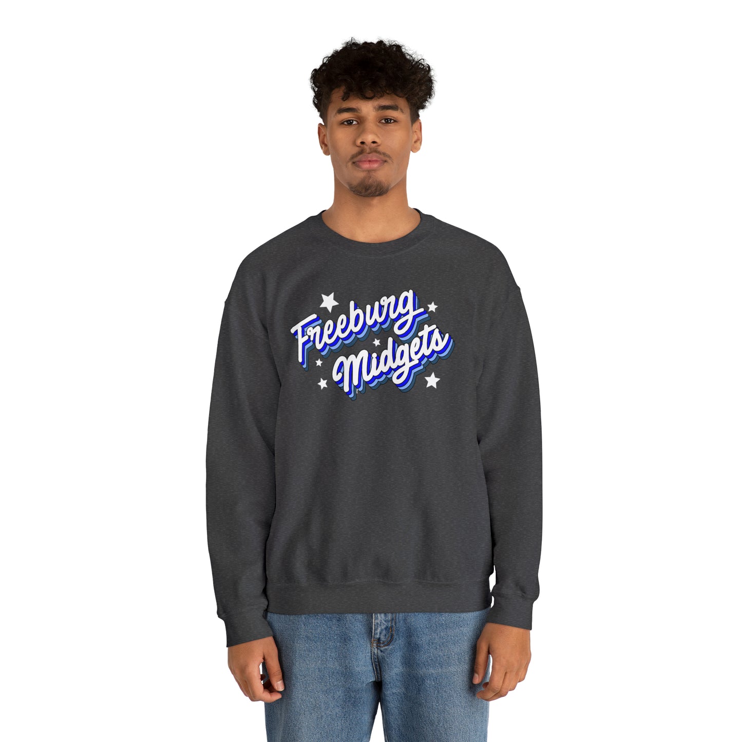 Retro Freeburg Midgets Unisex Heavy Blend™ Crewneck Sweatshirt