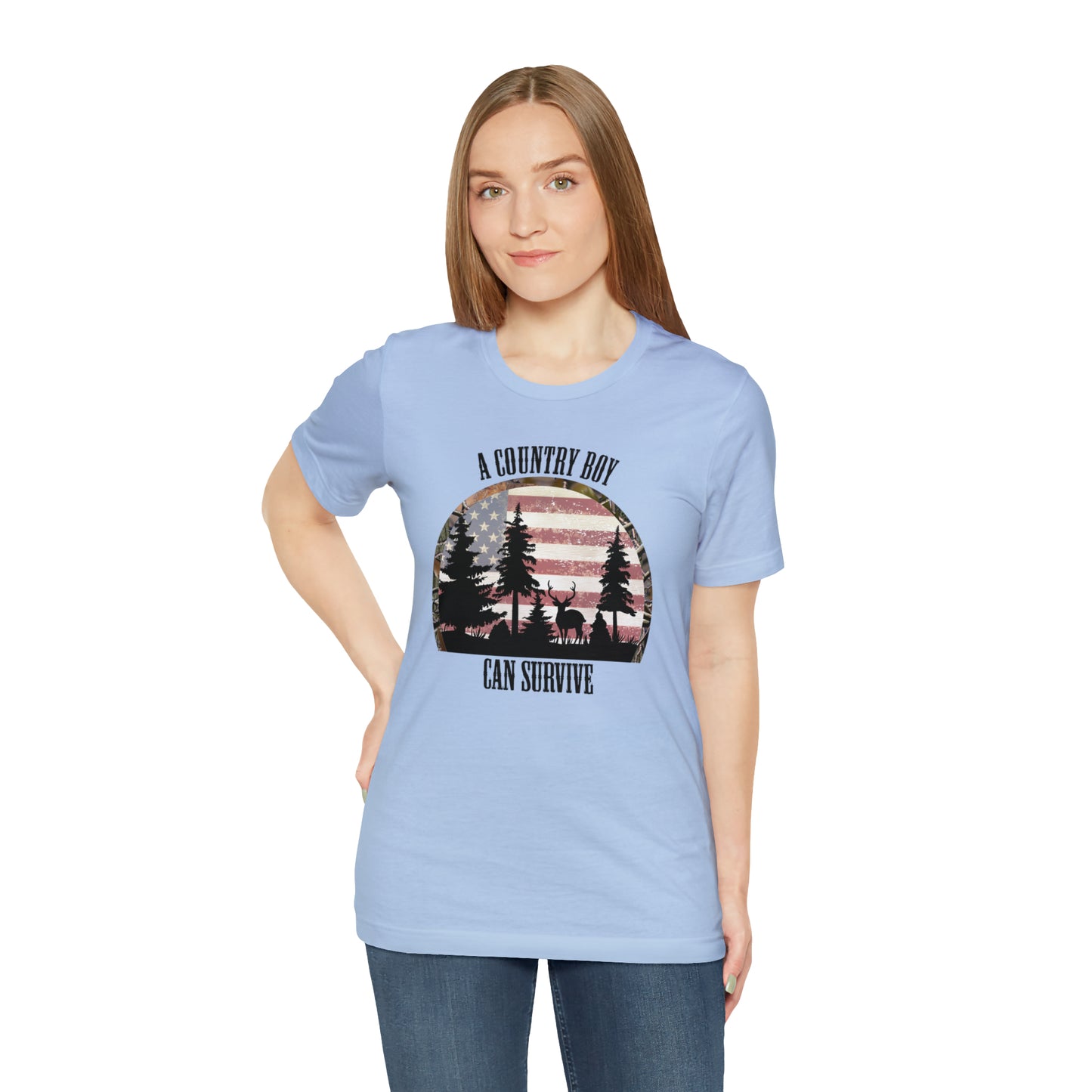 "A Country Boy Can Survive" Unisex Jersey Short Sleeve Tee