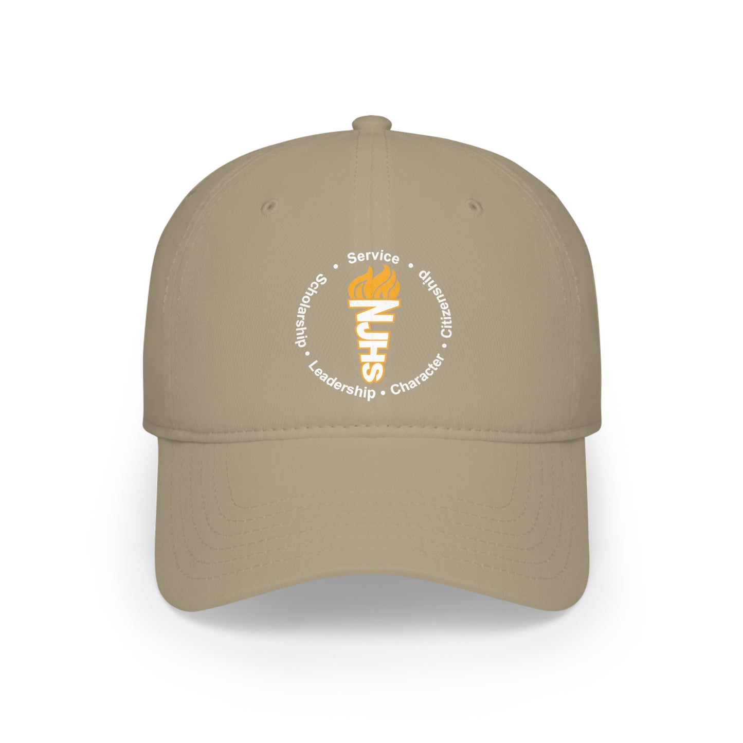 NJHS Torch Circular Character Citizenship Leadership Service Scholarship Low Profile Baseball Cap