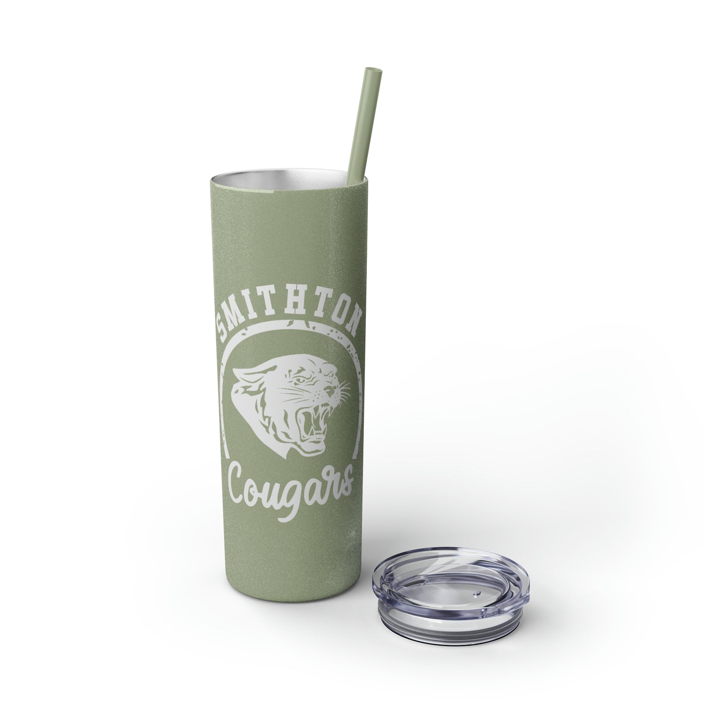 Smithton Cougars Skinny Tumbler with Straw, 20oz