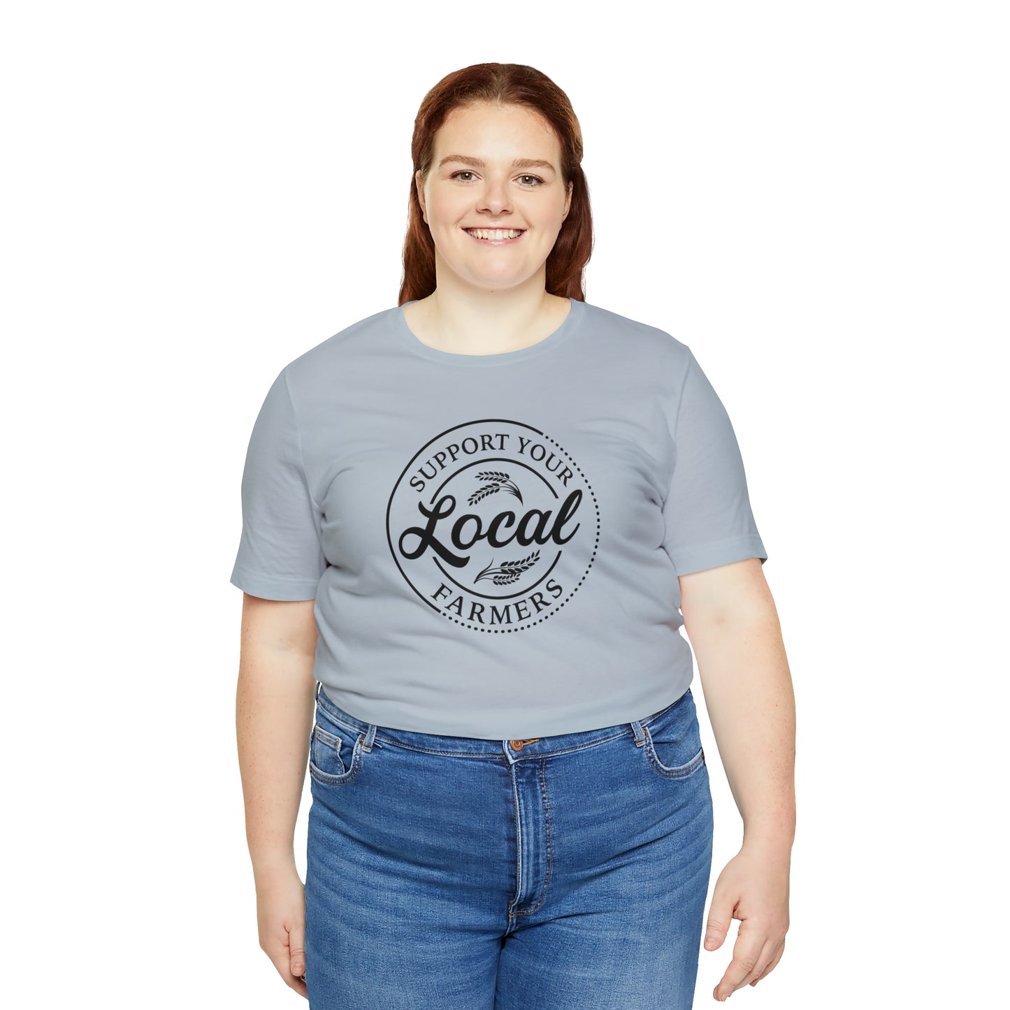 Support Your Local Farmers" Unisex Jersey Short Sleeve Tee