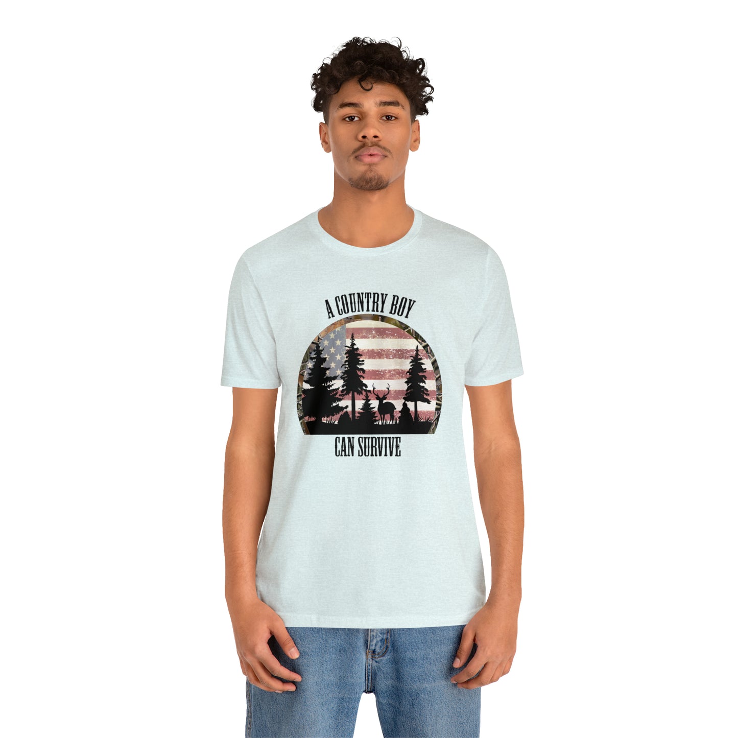 "A Country Boy Can Survive" Unisex Jersey Short Sleeve Tee