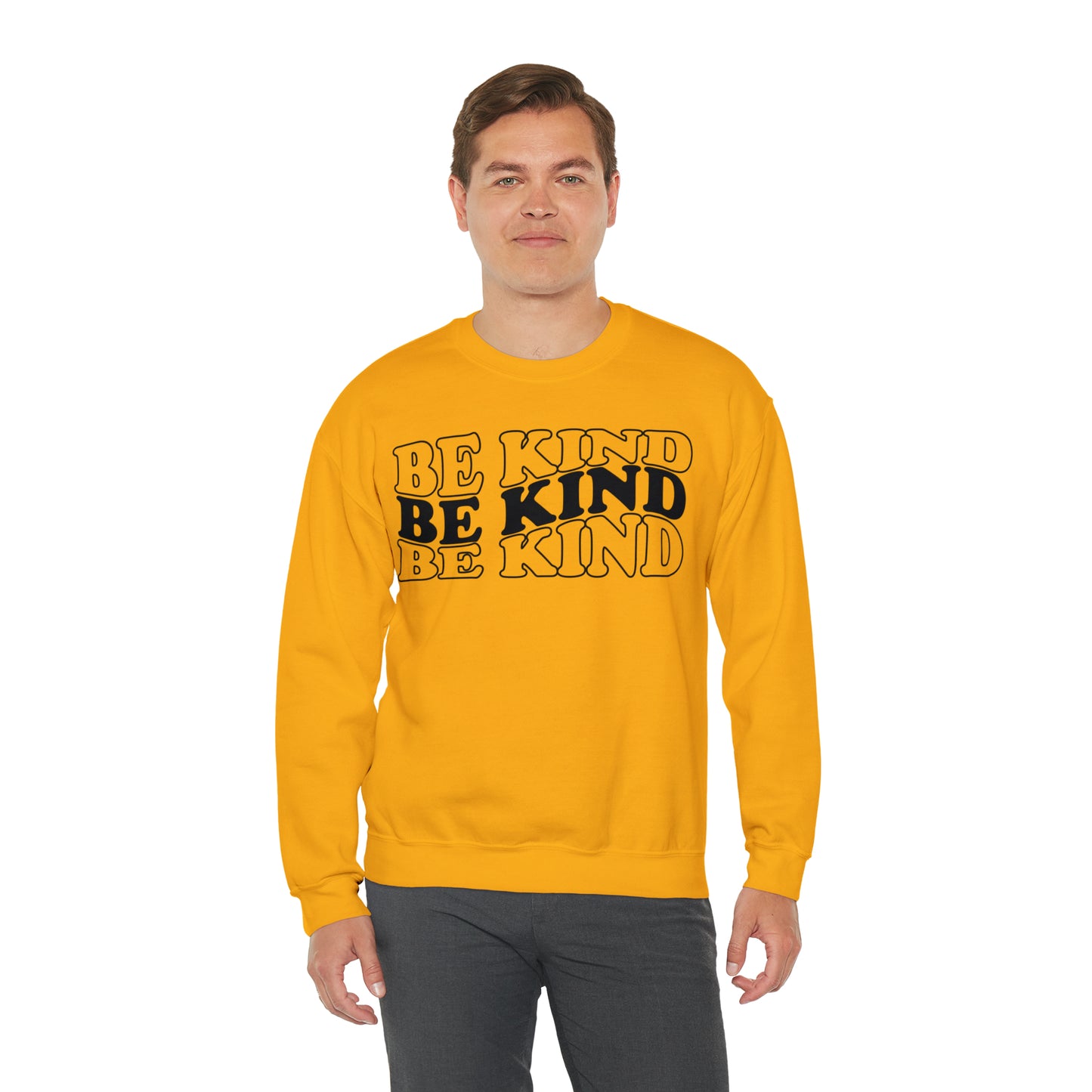 Be Kind Black Logo Unisex Heavy Blend™ Crewneck Sweatshirt