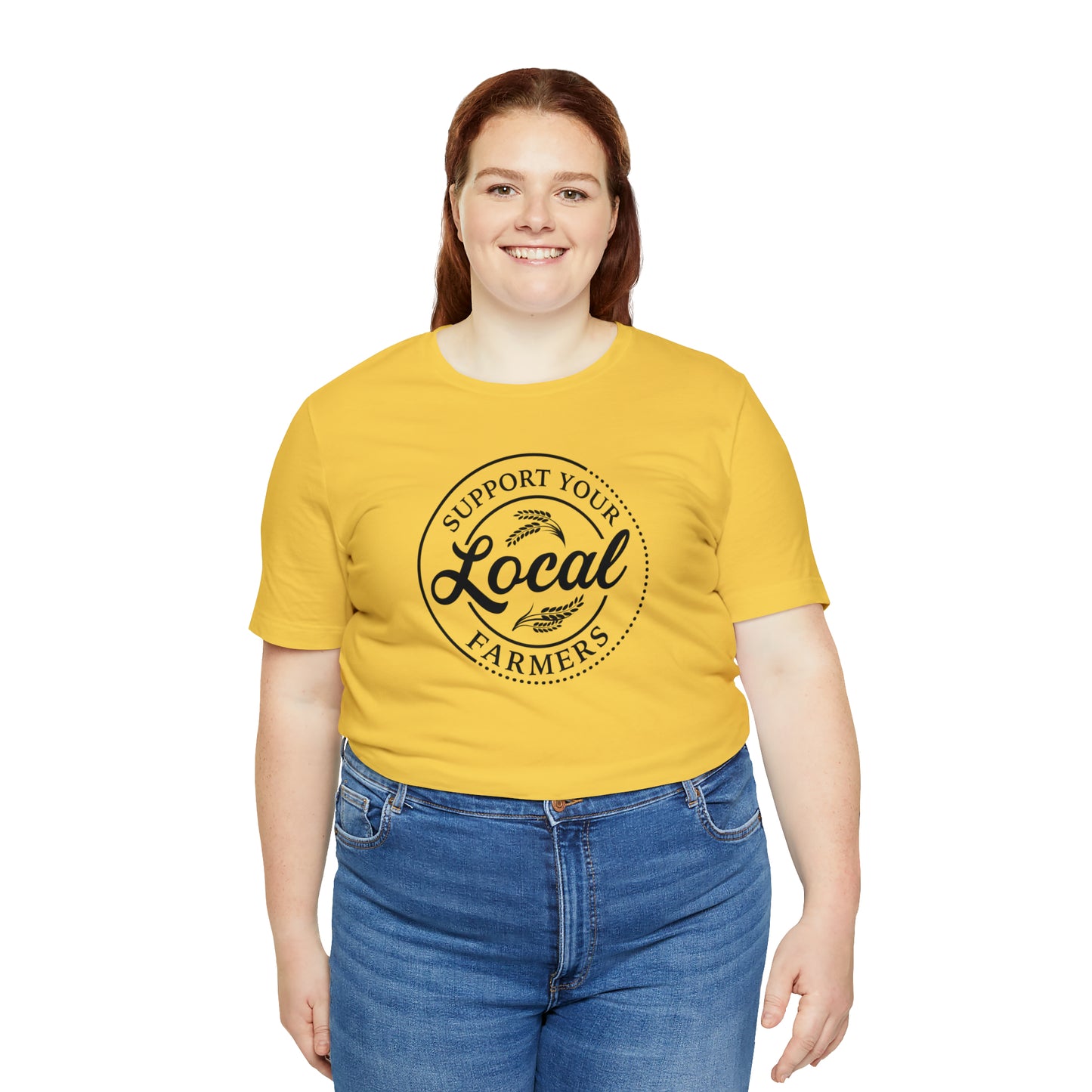 Support Your Local Farmers" Unisex Jersey Short Sleeve Tee