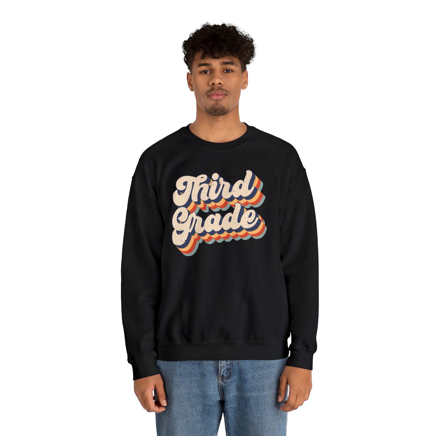 Retro Third Grade Unisex Heavy Blend™ Crewneck Sweatshirt