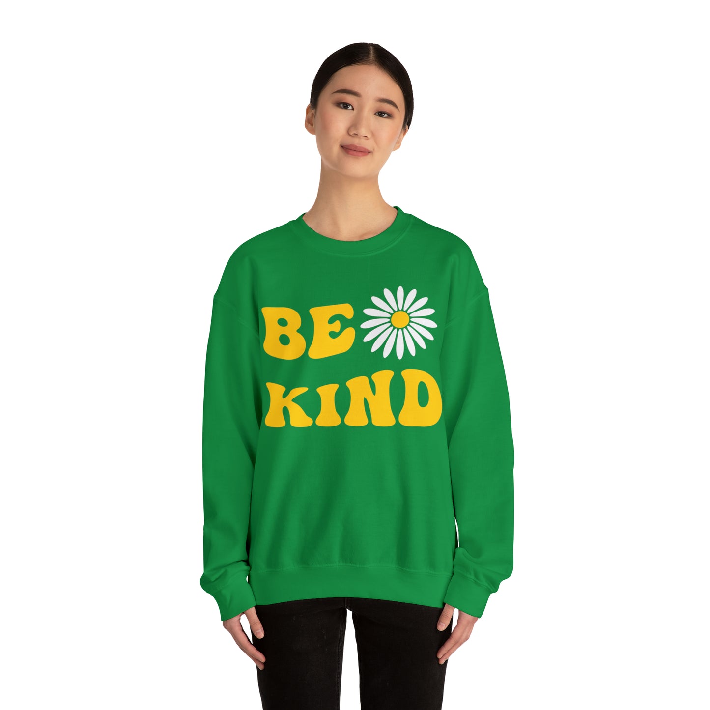Be Kind Yellow Sunflower Unisex Heavy Blend™ Crewneck Sweatshirt
