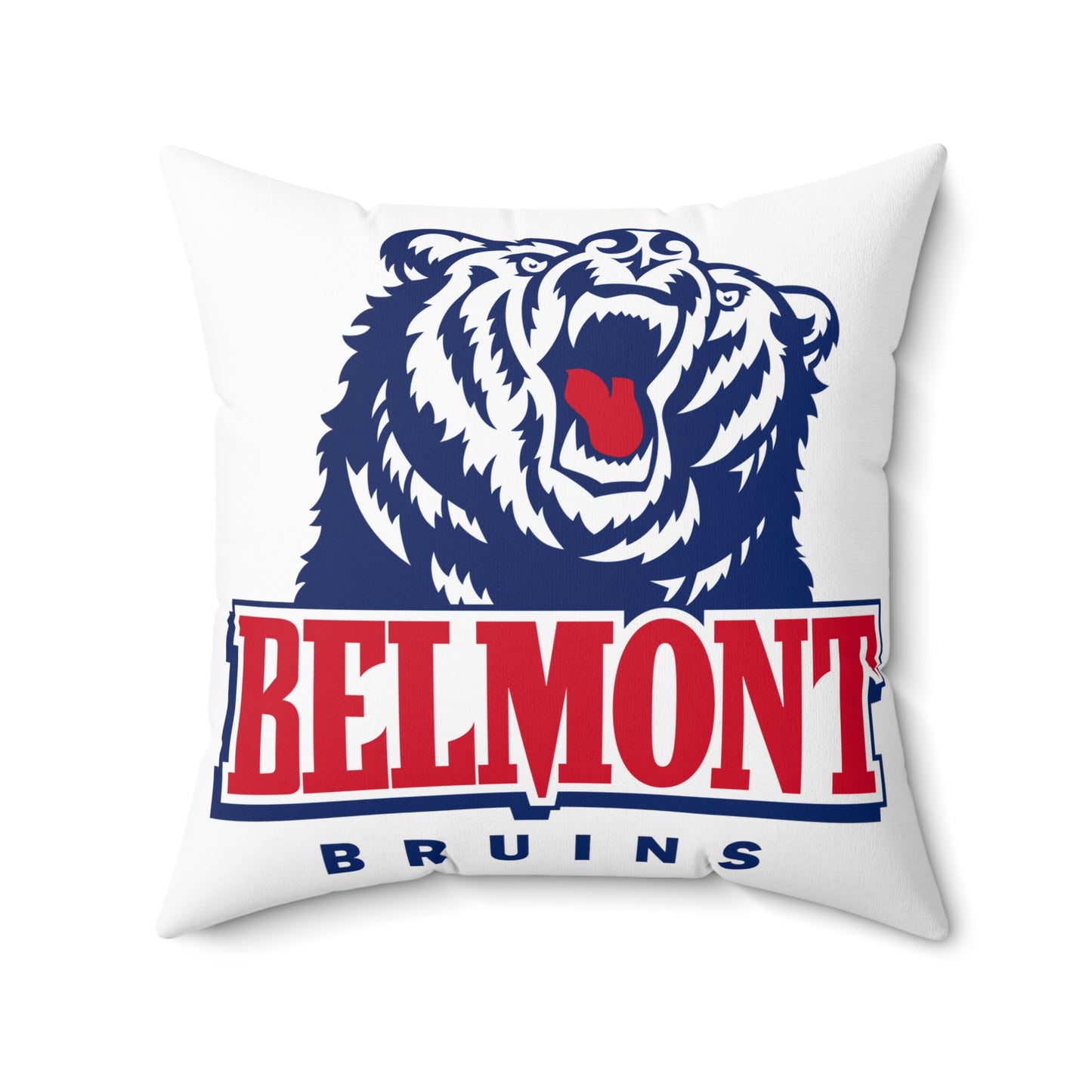 Belmont University Bruins Square Pillow - White