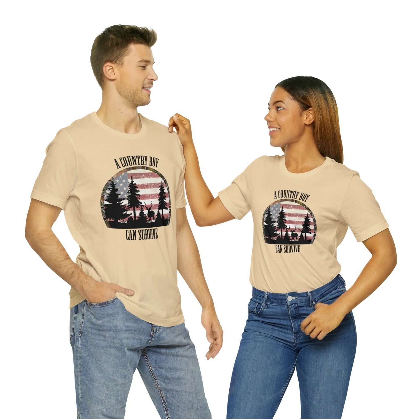 "A Country Boy Can Survive" Unisex Jersey Short Sleeve Tee