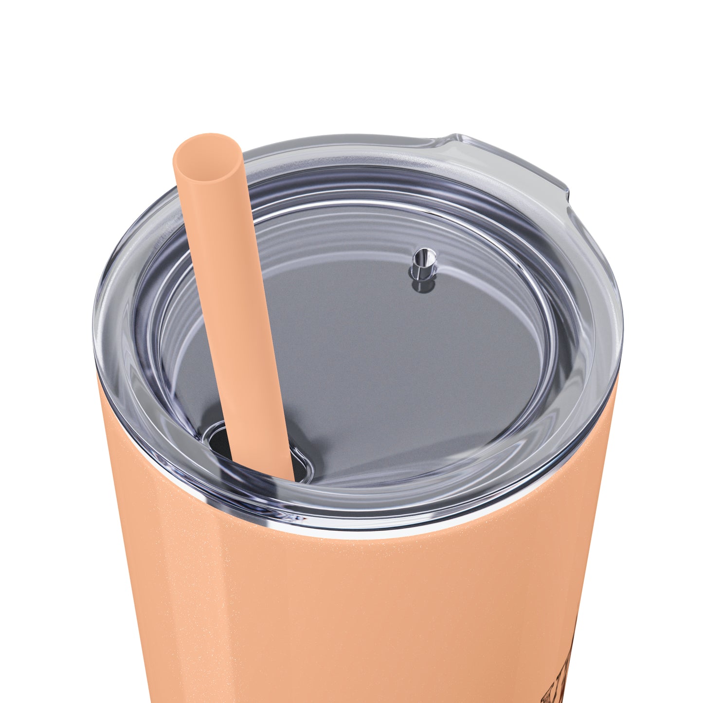 Country Cow Print Skinny Tumbler with Straw, 20oz
