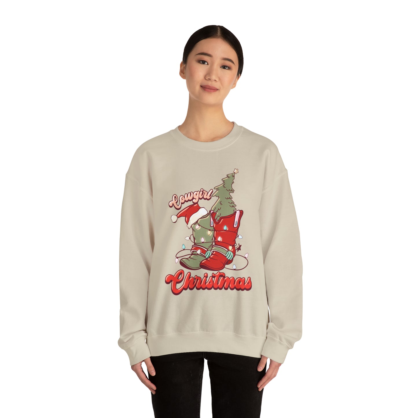 Cowgirl Christmas Unisex Heavy Blend™ Crewneck Sweatshirt