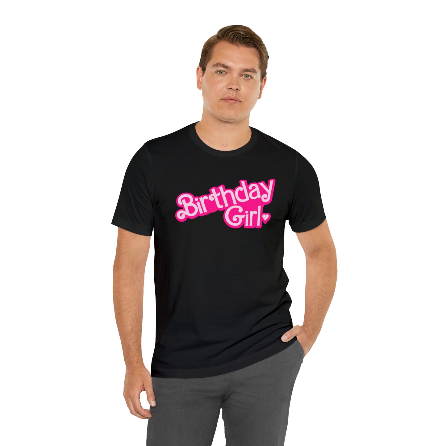 Birthday Girl Hot Pink Barbie Print T-Shirt -