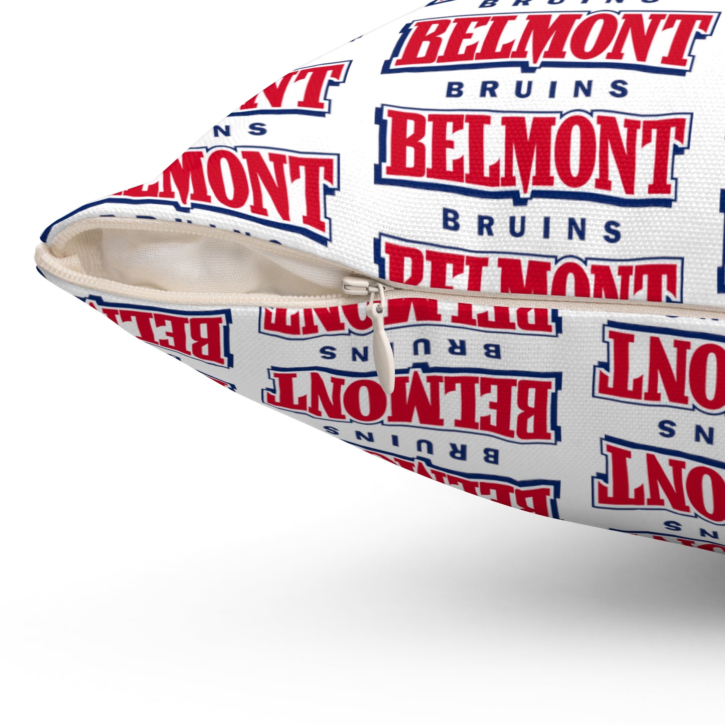 Belmont University Bruins All Over Print Square Pillow - White