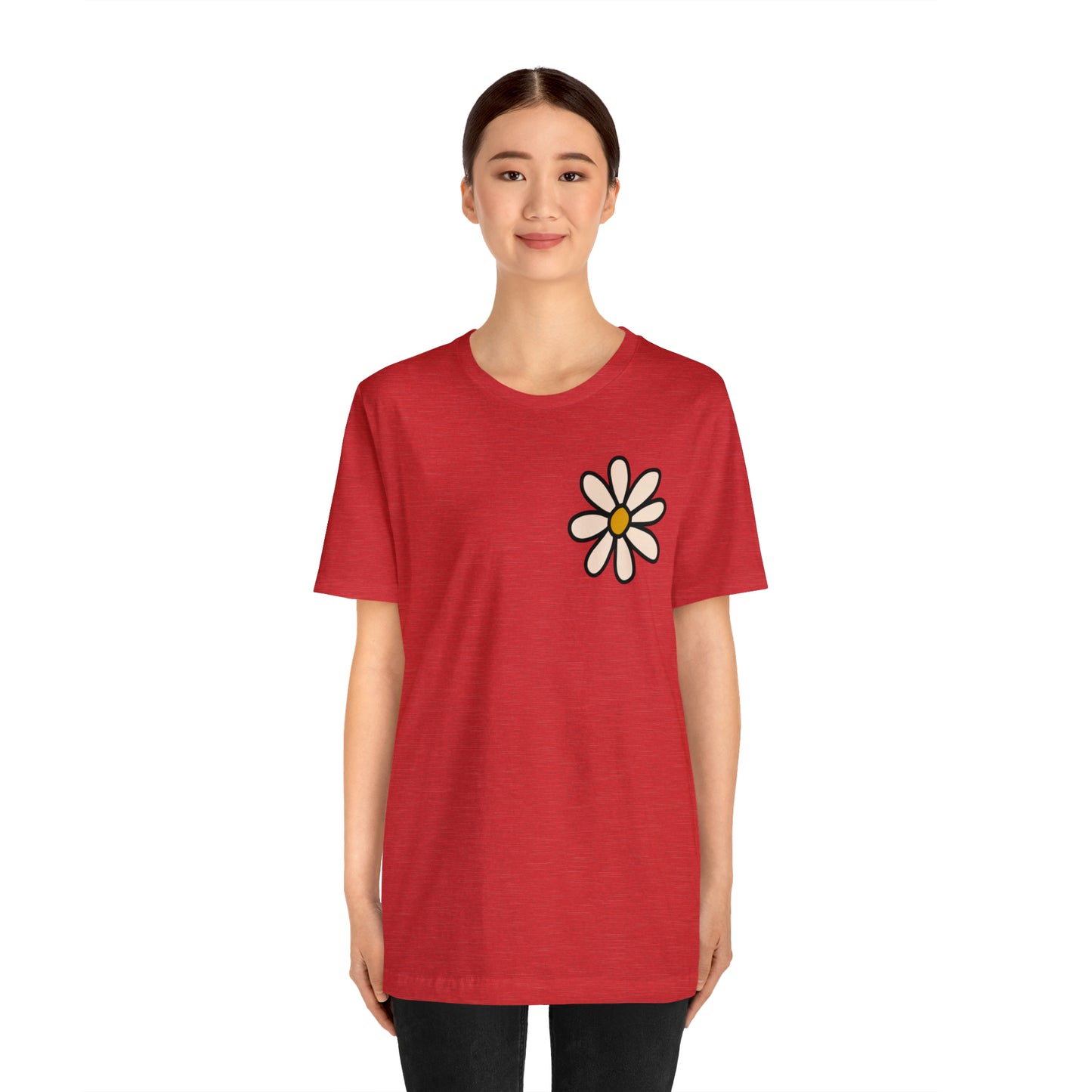 Distressed Daisy Love Like Jesus - Front and Back Design - T-Shirt