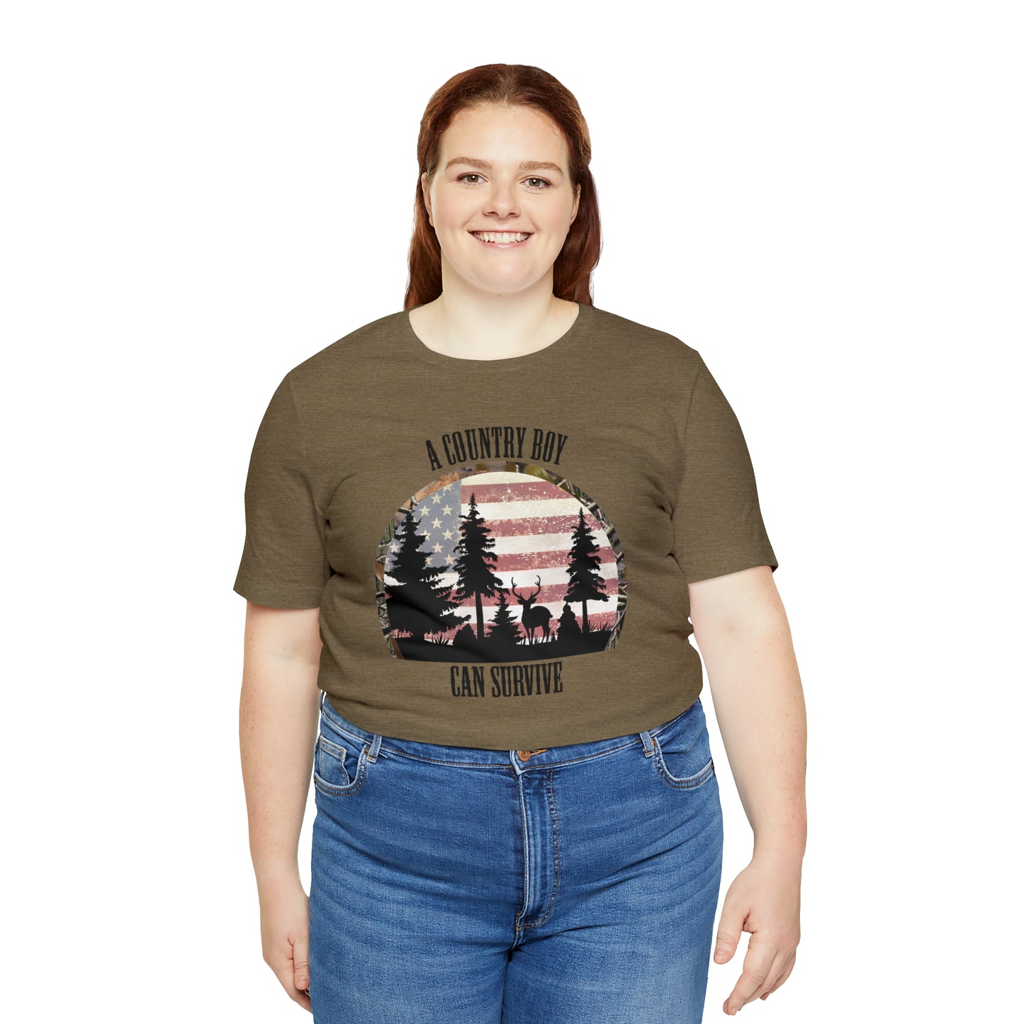 "A Country Boy Can Survive" Unisex Jersey Short Sleeve Tee