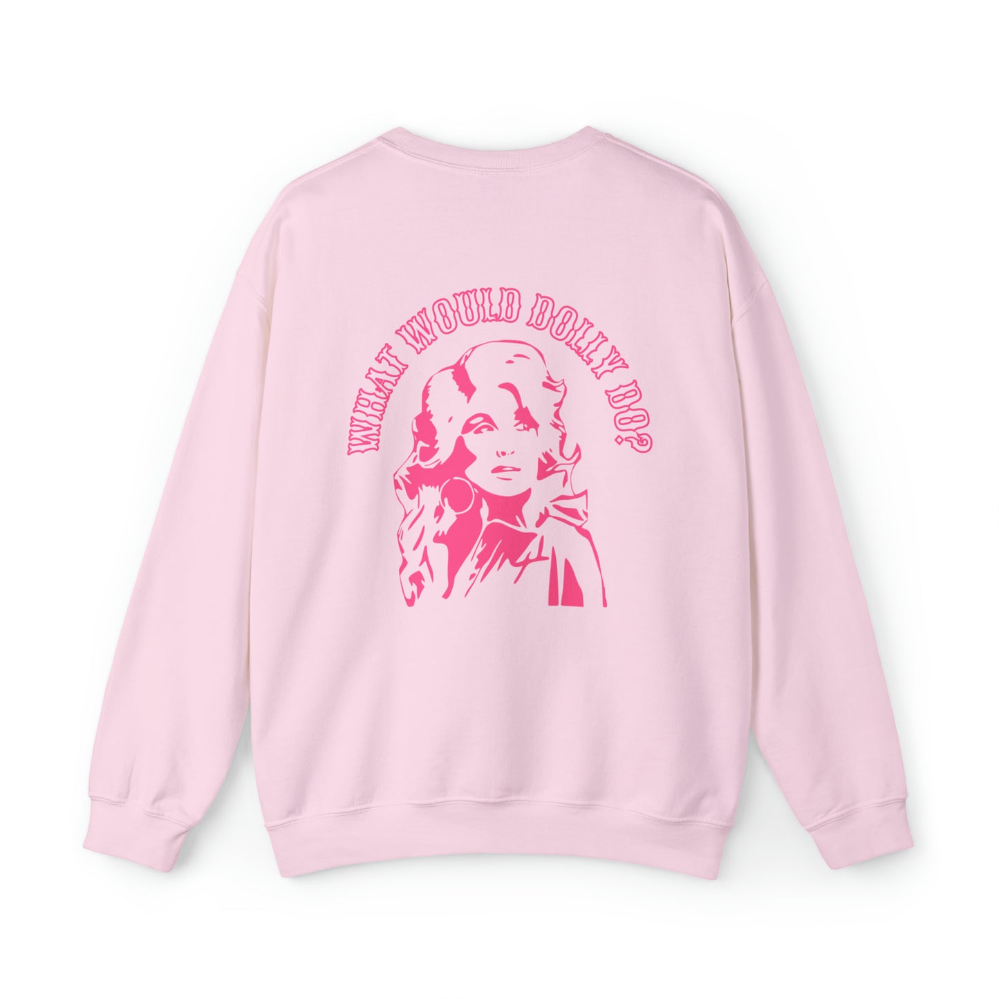 "Living Like Dolly/ What Would Dolly do?" (Front & Back Design) - Unisex Heavy Blend™ Crewneck Sweatshirt