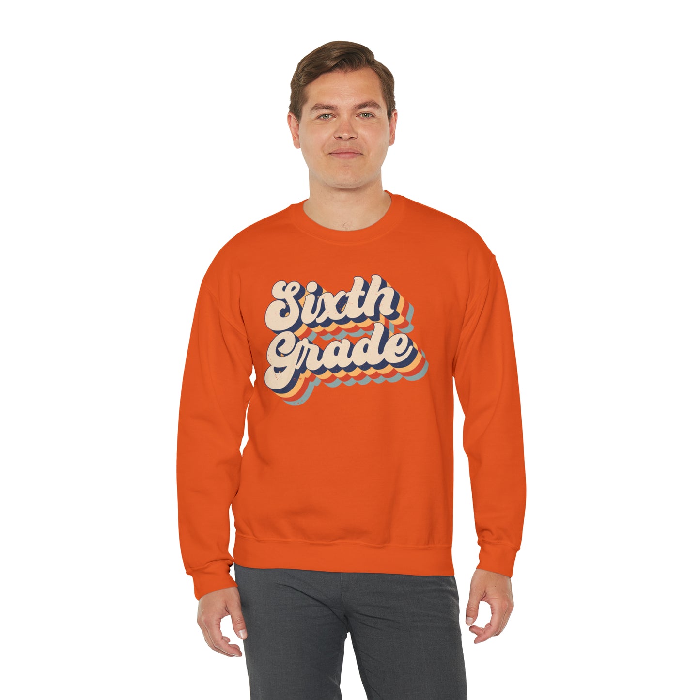 Retro Sixth Grade Unisex Heavy Blend™ Crewneck Sweatshirt