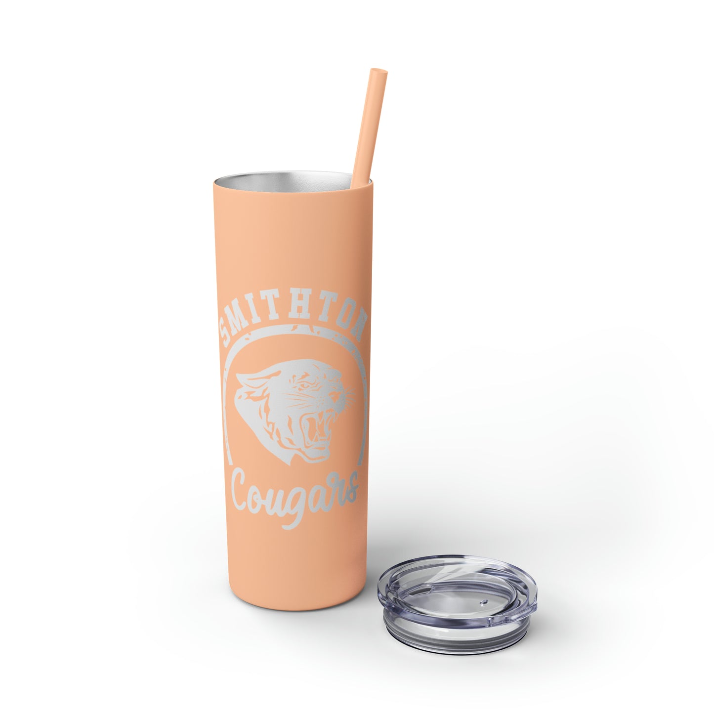 Smithton Cougars Skinny Tumbler with Straw, 20oz