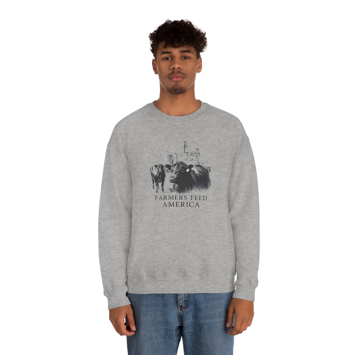 "Farmers Feed America" - Unisex Heavy Blend™ Crewneck Sweatshirt