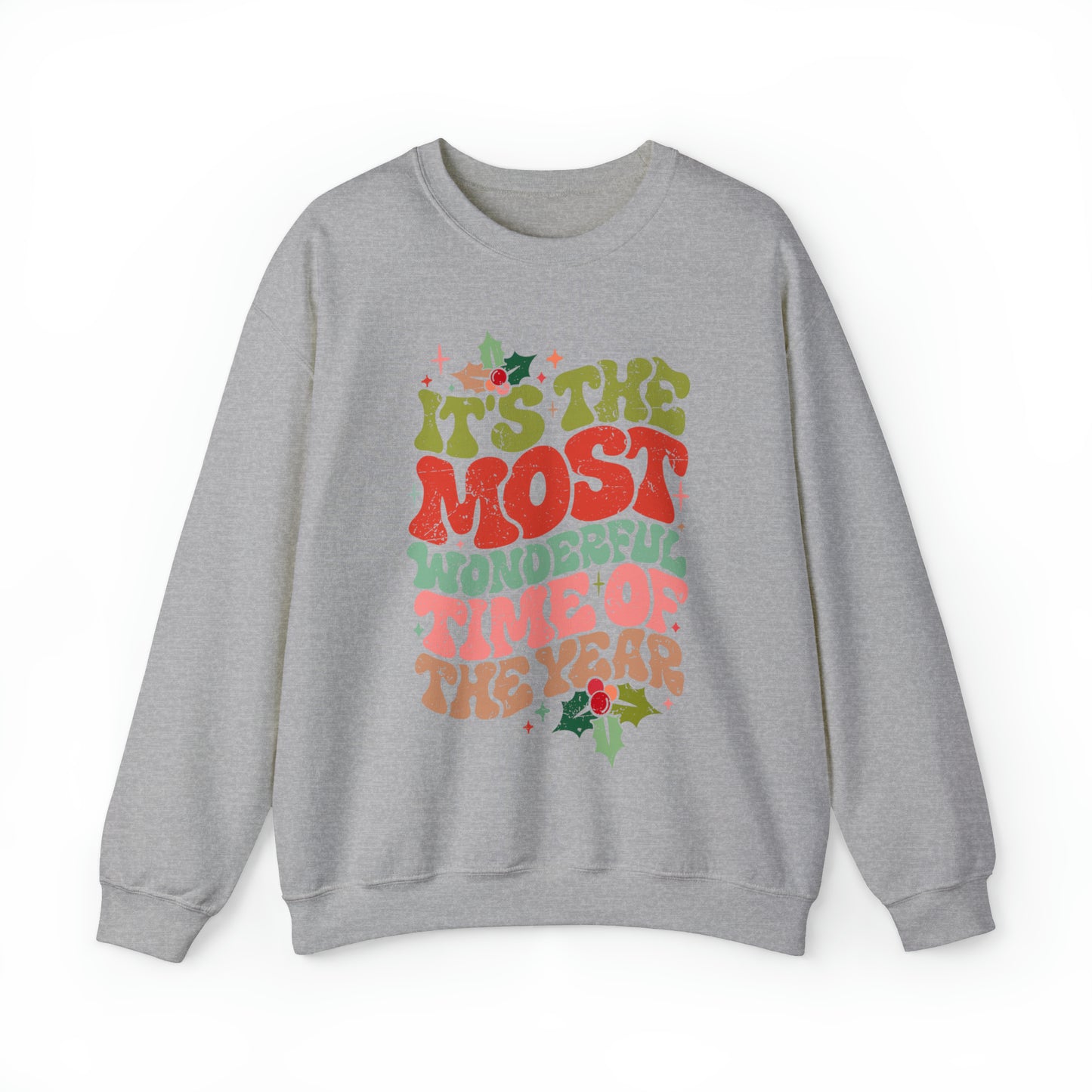 Retro It's the Most Wonderful Time of the Year Unisex Heavy Blend™ Crewneck Sweatshirt