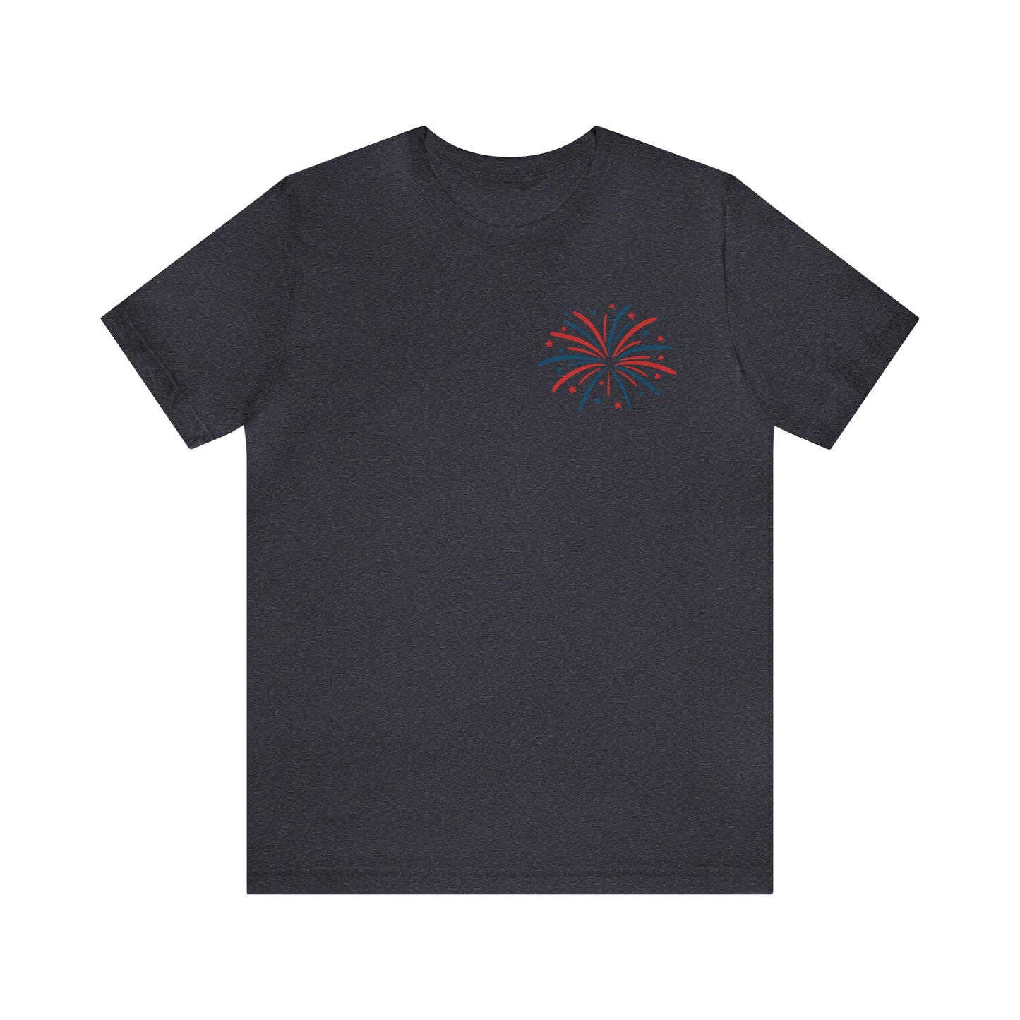 "Land of the Free Because of the Brave" Unisex Jersey Short Sleeve Tee (Front and Back Design)