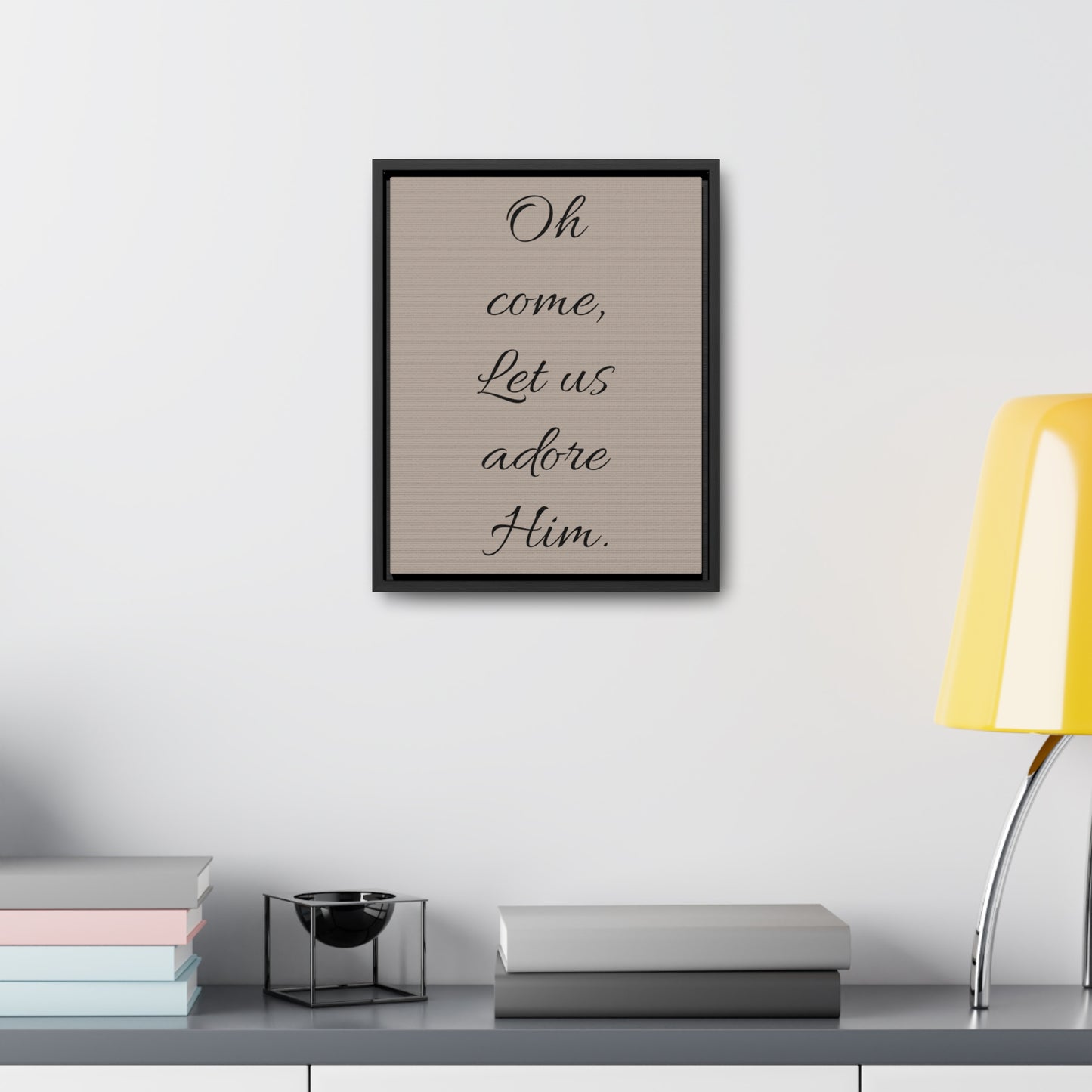 Oh Come Let Us Adore Him Gallery Canvas Wraps, Vertical Frame