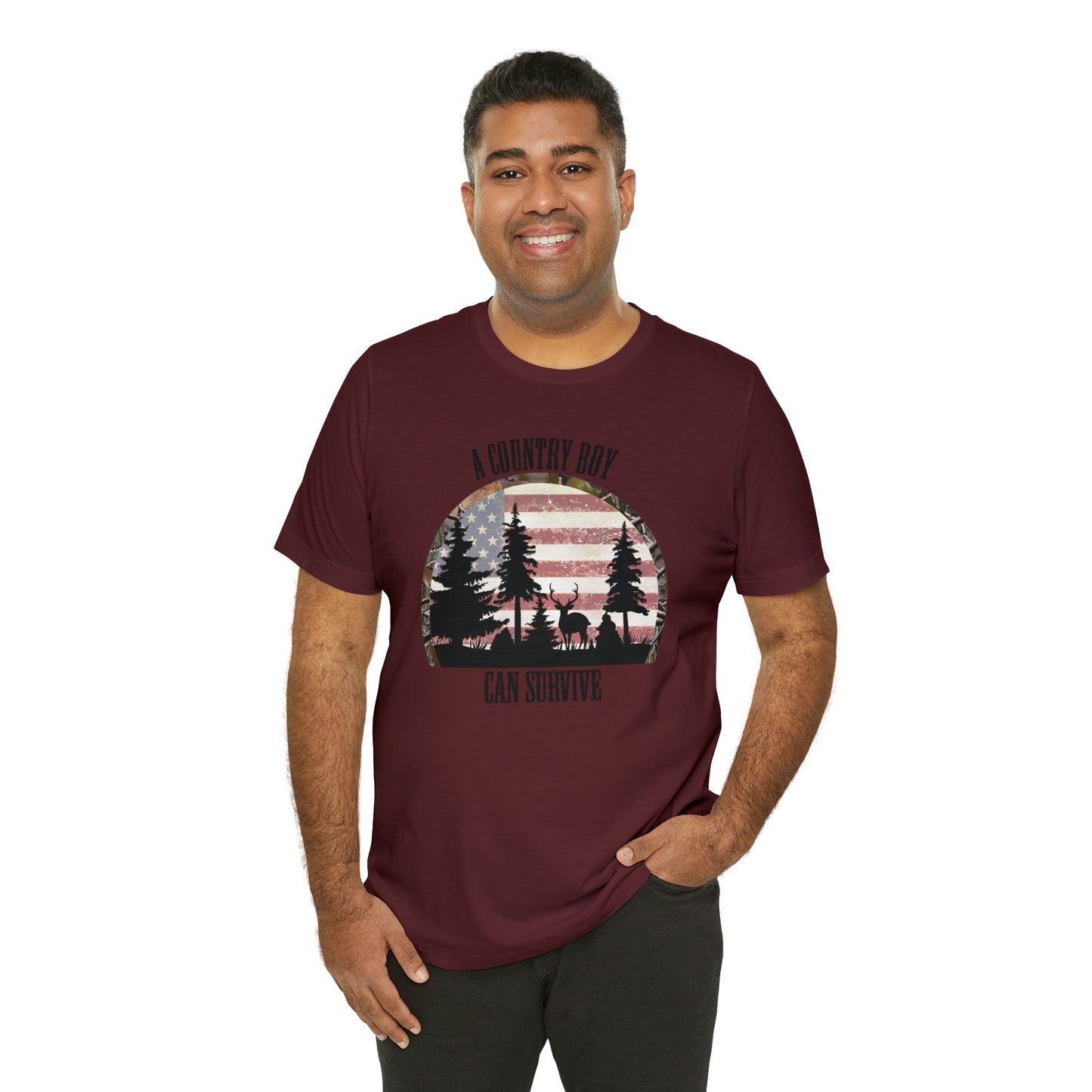 "A Country Boy Can Survive" Unisex Jersey Short Sleeve Tee