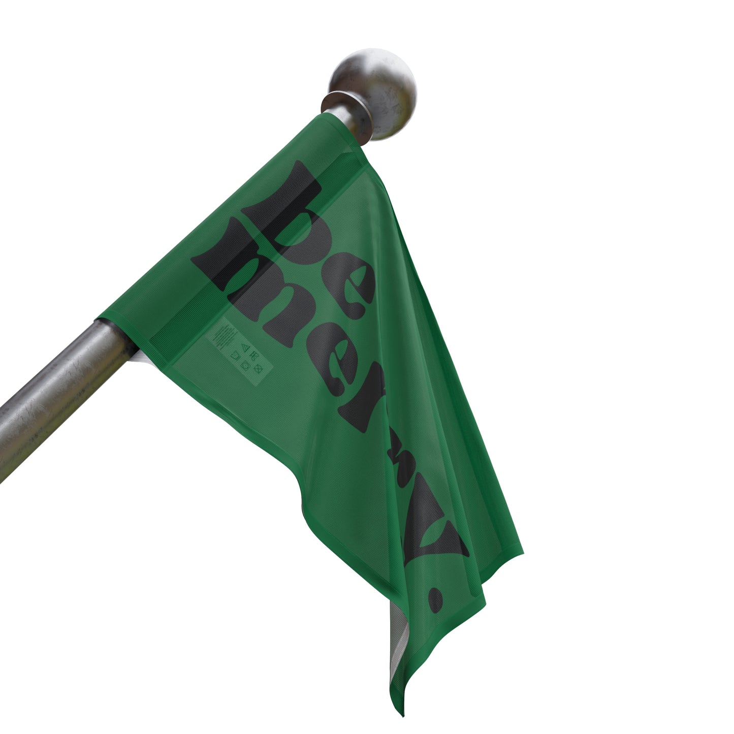 be merry Christmas Holiday Wooden Print Flag - Green
