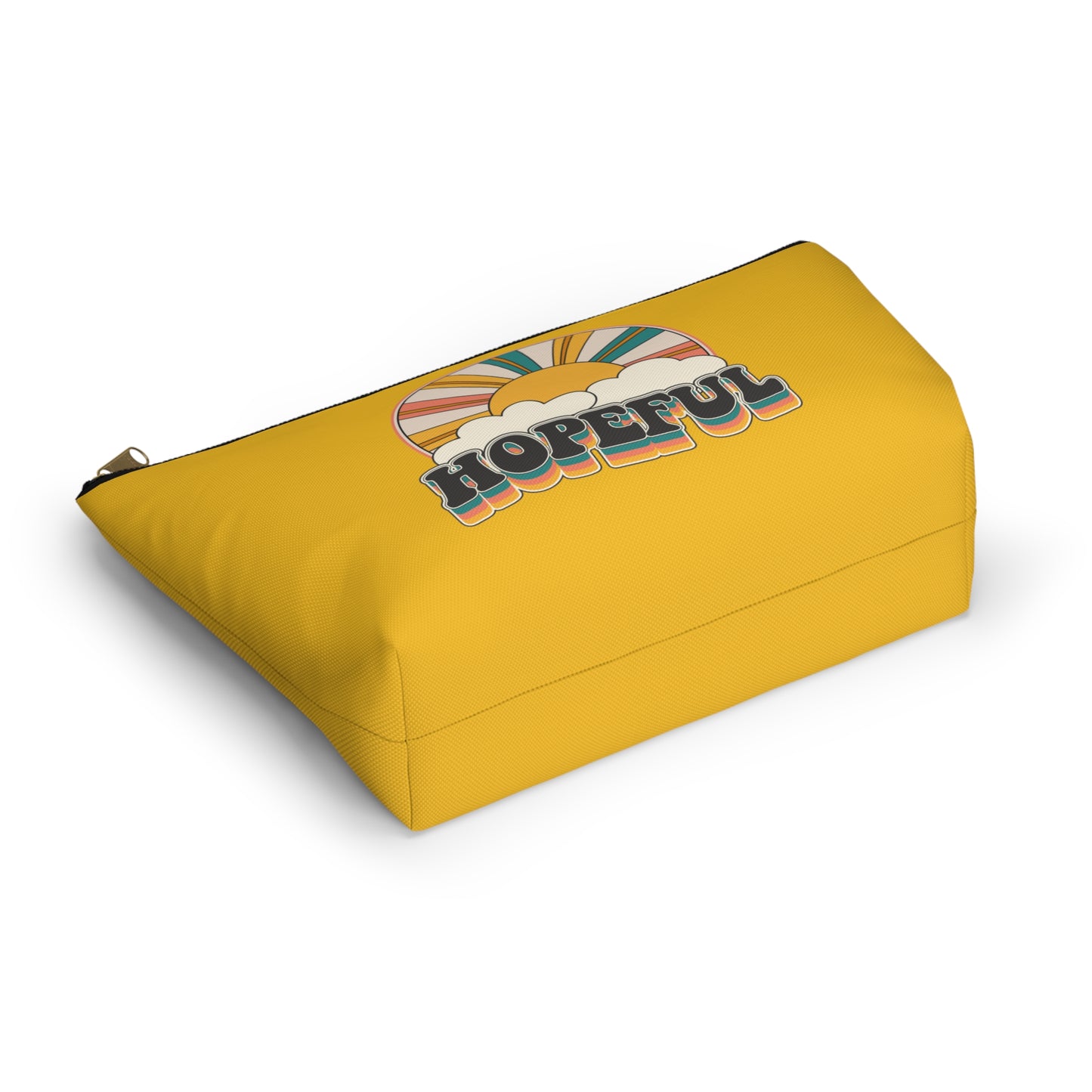 Christian Hopeful Rainbow Sunshine Print Design Accessory Pouch w T-bottom