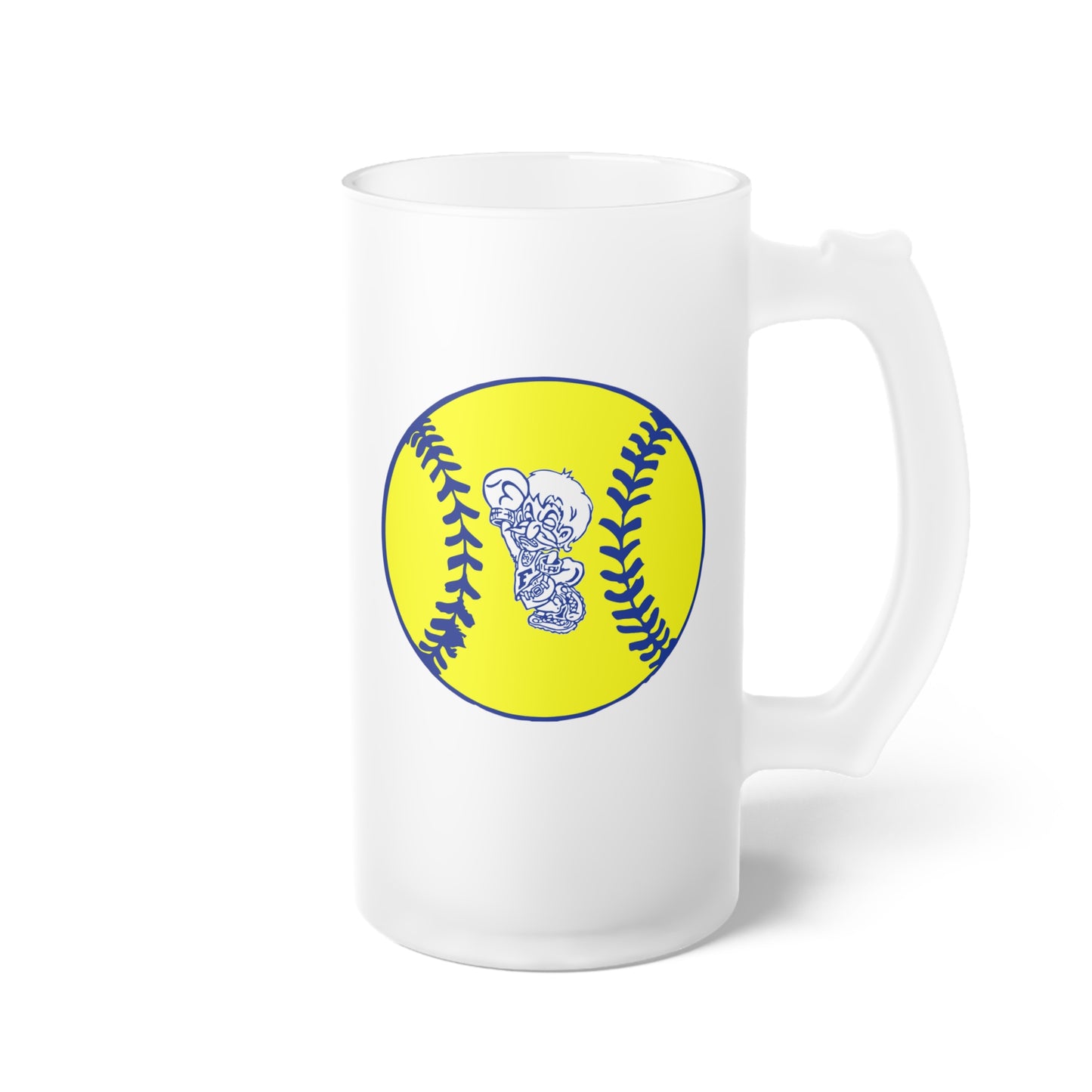 FCHS Freeburg Midgets Softball Frosted Glass Beer Mug