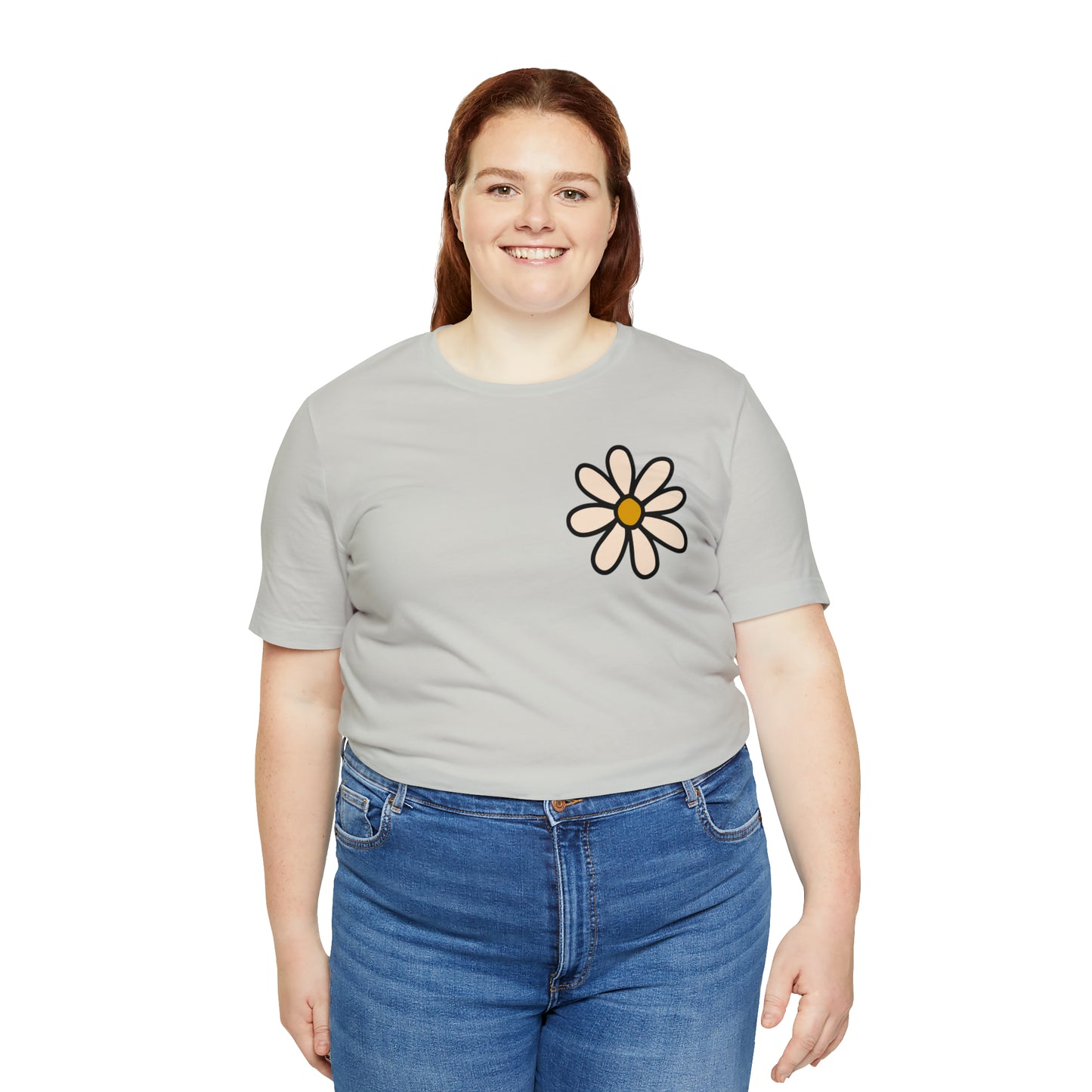 Distressed Daisy Love Like Jesus - Front and Back Design - T-Shirt