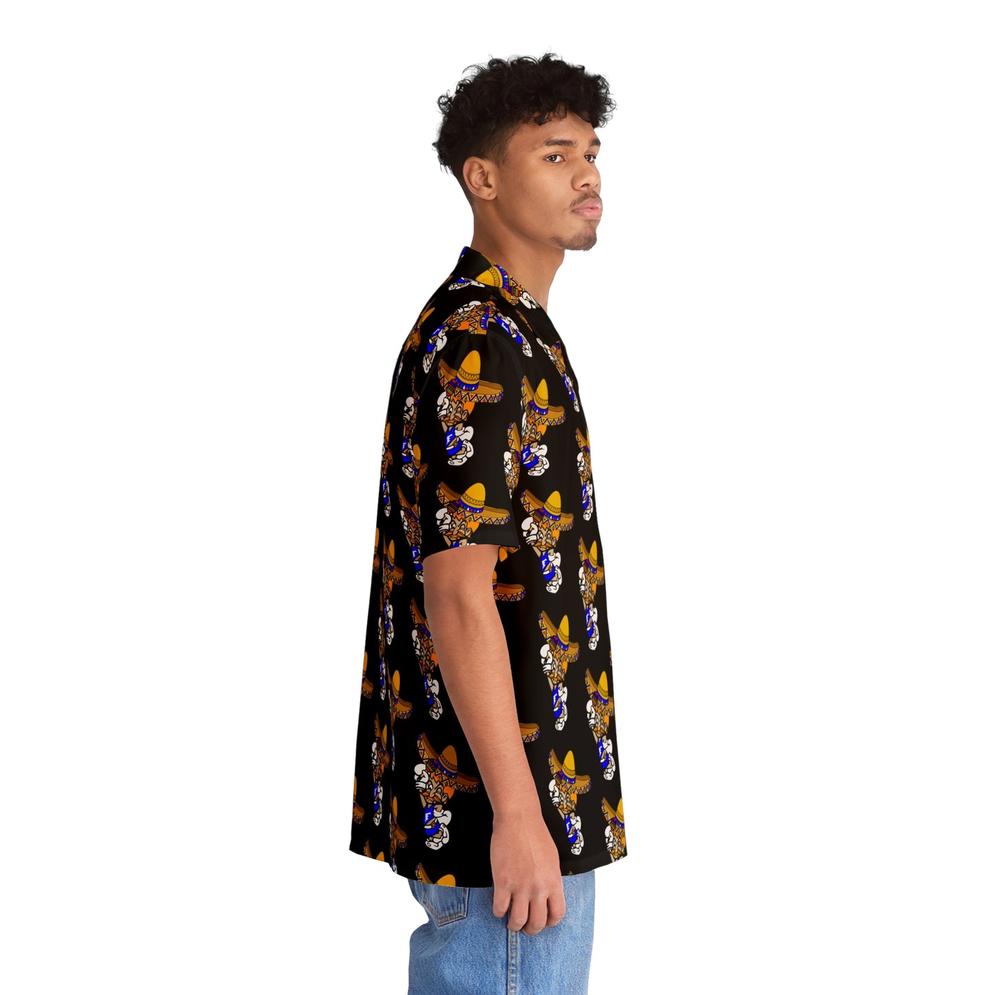 Freeburg Sombrero Midget Men's Hawaiian Shirt - Black
