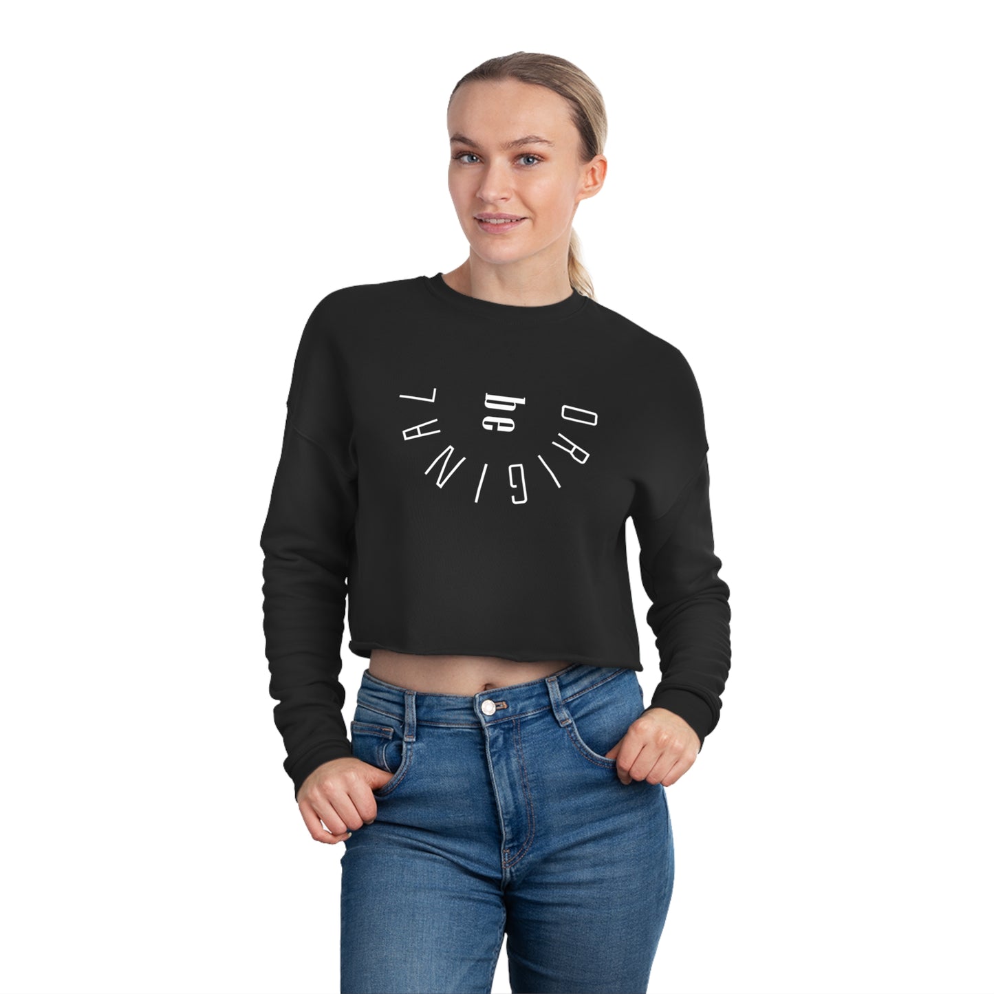 Be Original Cropped Sweatshirt - Black