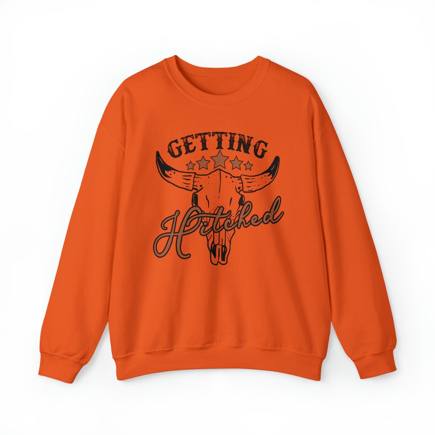 Vintage Getting Hitched Bride Unisex Heavy Blend™ Crewneck Sweatshirt
