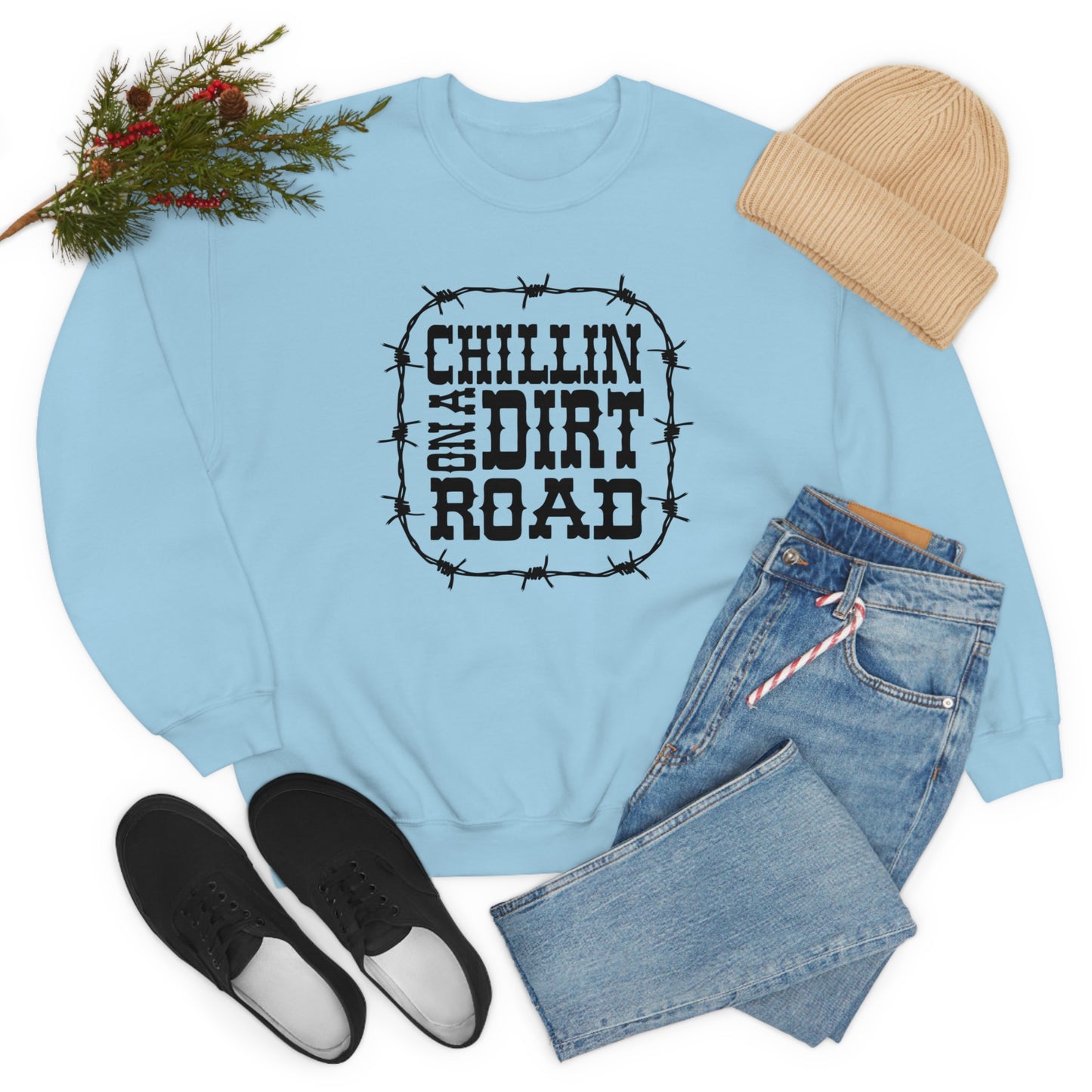 "Chillin' on a Dirt Road" - Unisex Heavy Blend™ Crewneck Sweatshirt