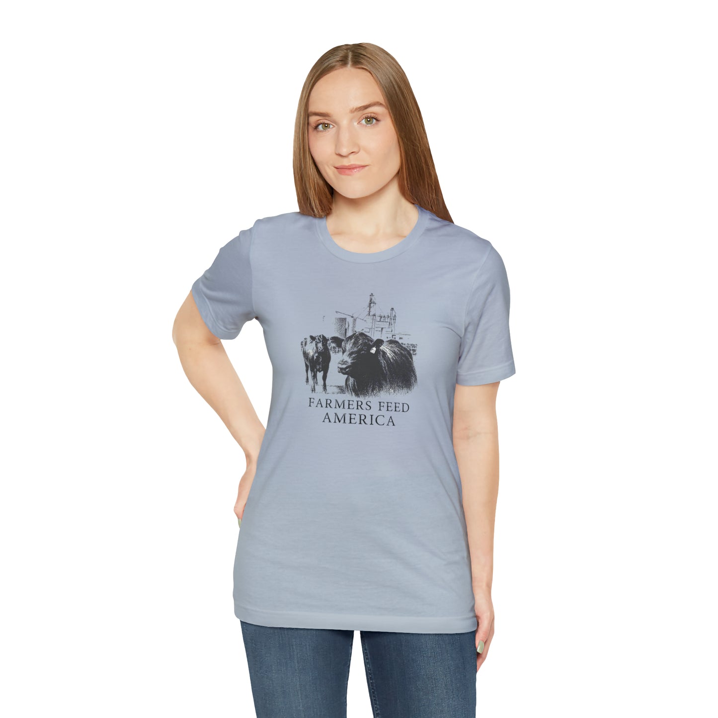 "Farmers Feed America" Unisex Jersey Short Sleeve Tee